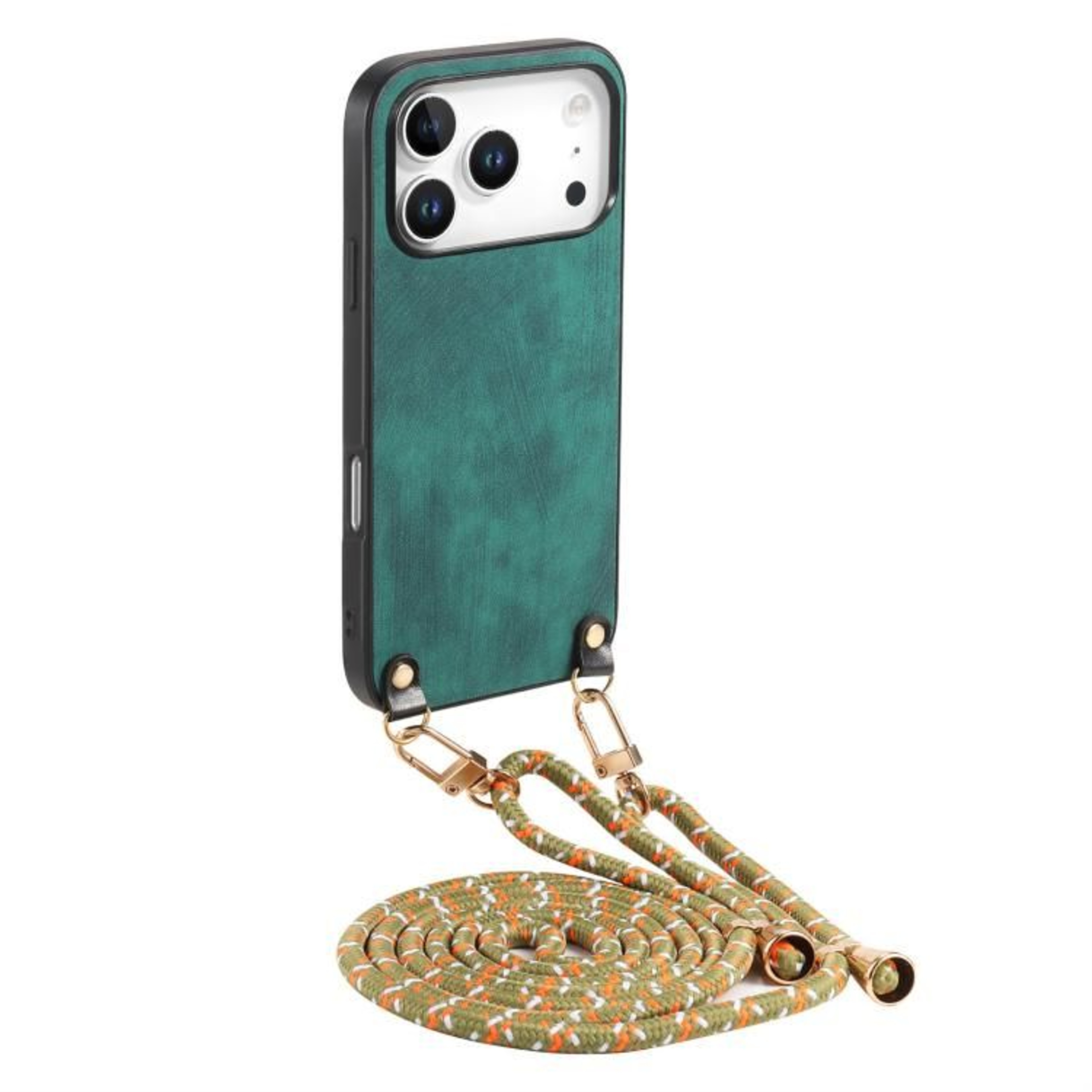 IPhone 18 Pro Vintage Leather Phone Case With Crossbody Strap 10