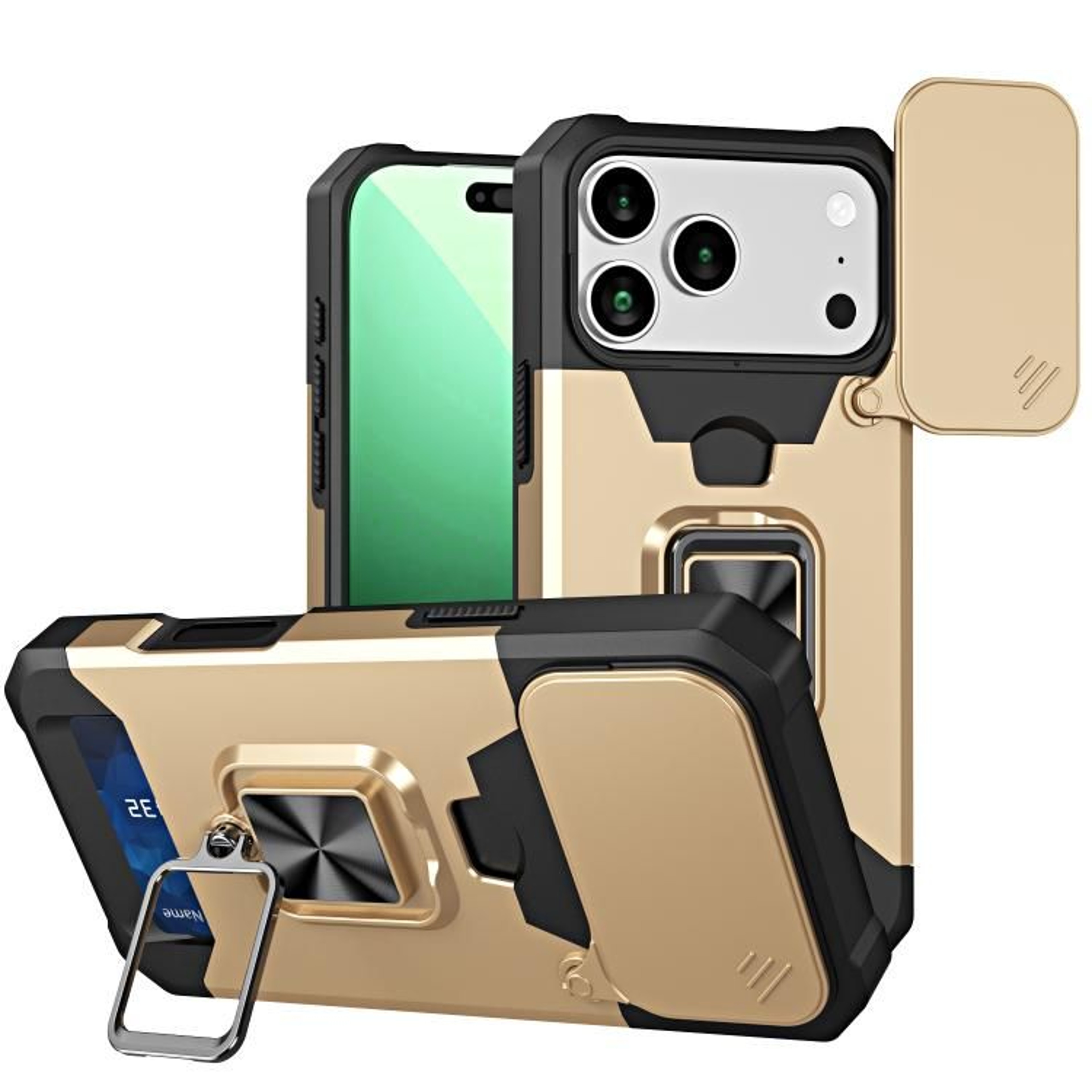 IPhone 18 Pro Camera Shield Case With Sliding Cover And Card Slot 10