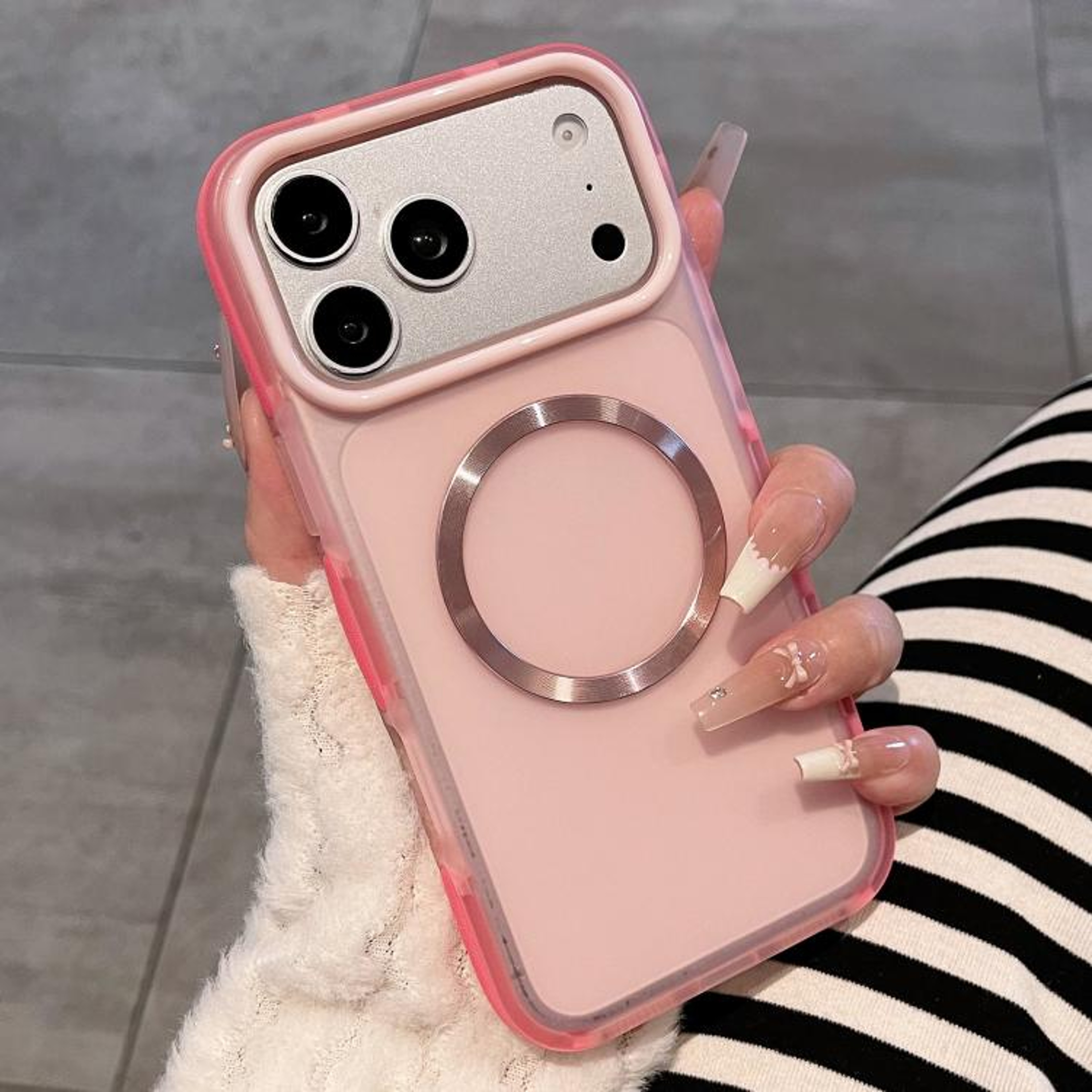 IPhone 18 Pro Max Magnetic Case With DualColor Translucent Matte Finish 7
