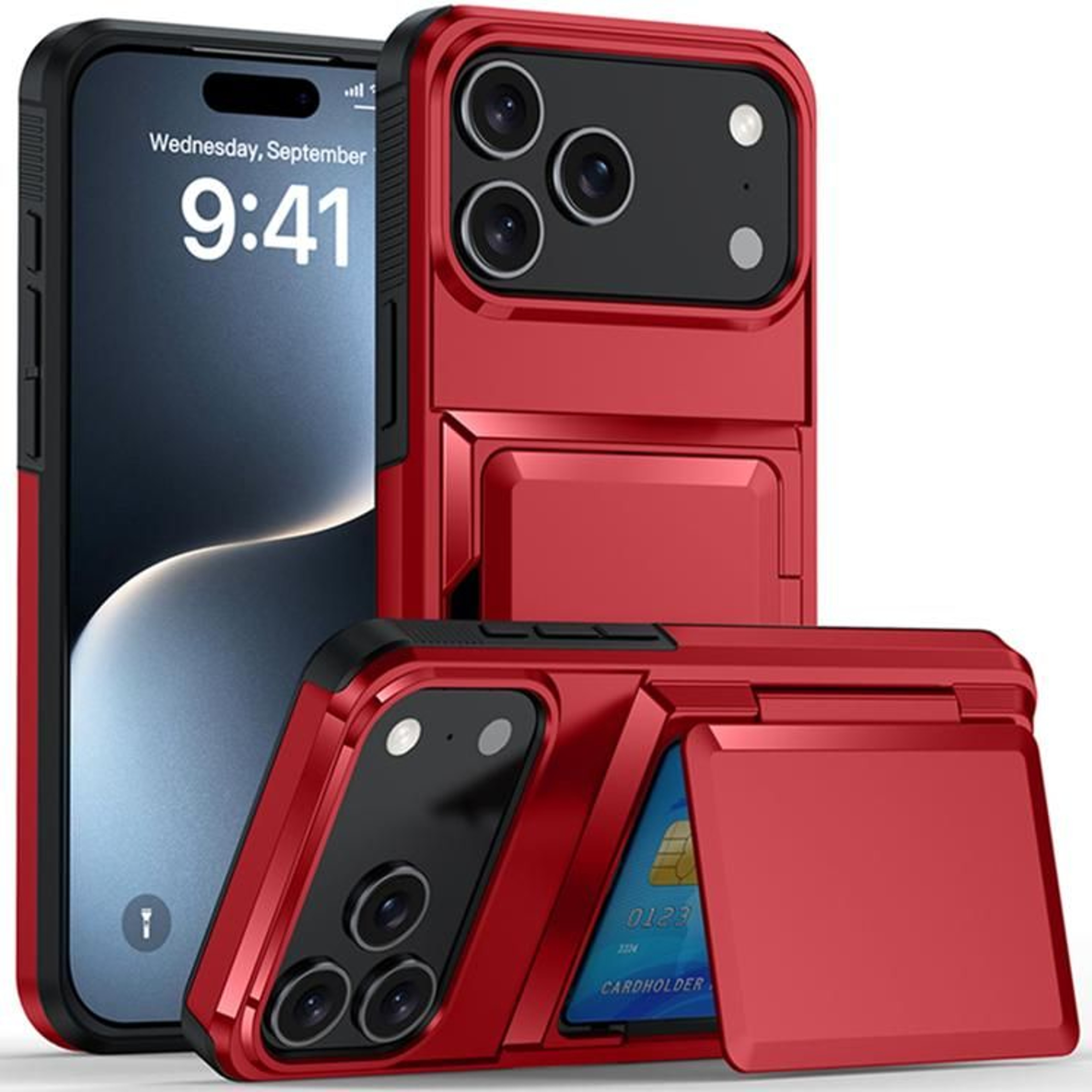 IPhone 18 Pro Card Slot Phone Case With Raised Edge Protection 9