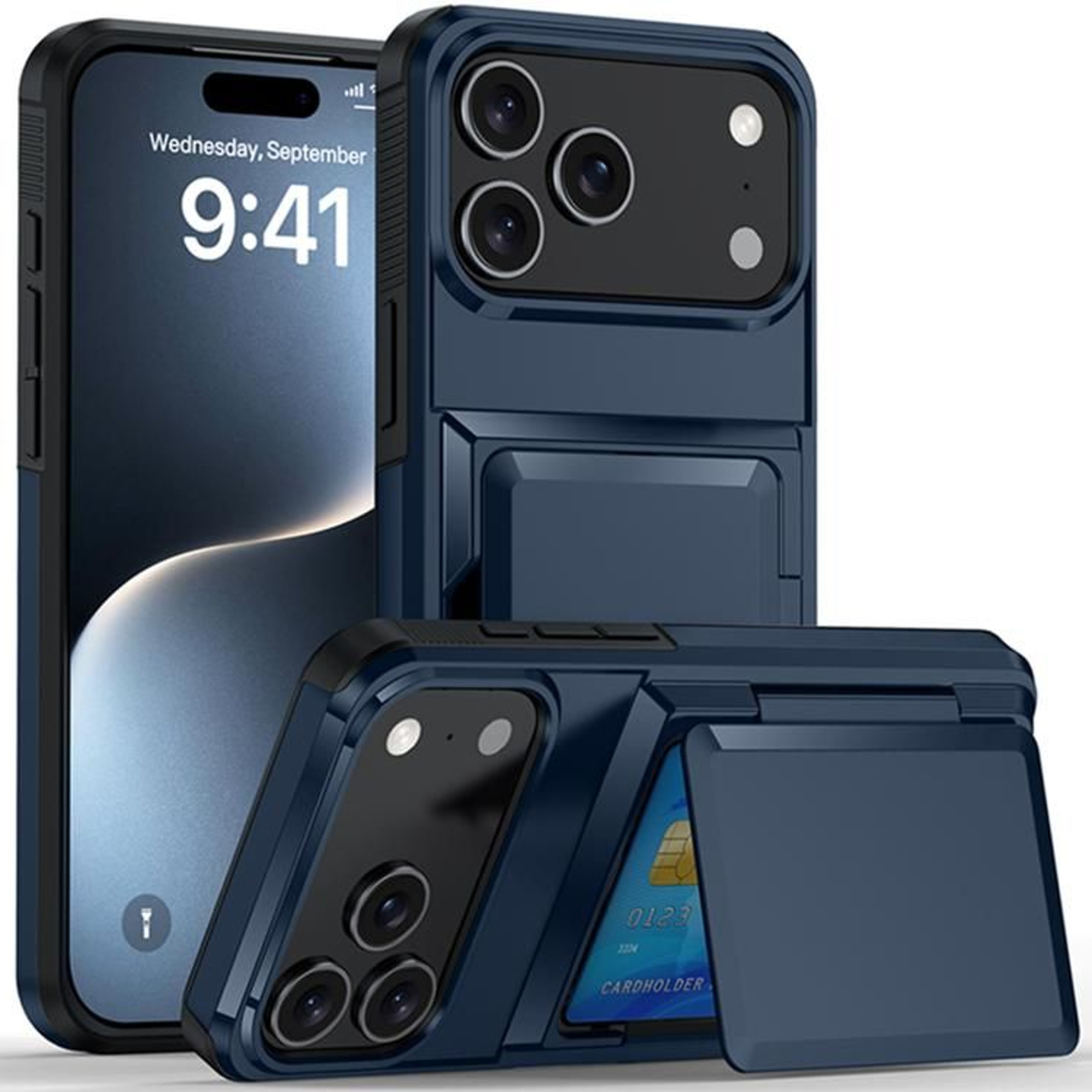 IPhone 18 Pro Card Slot Phone Case With Raised Edge Protection 11