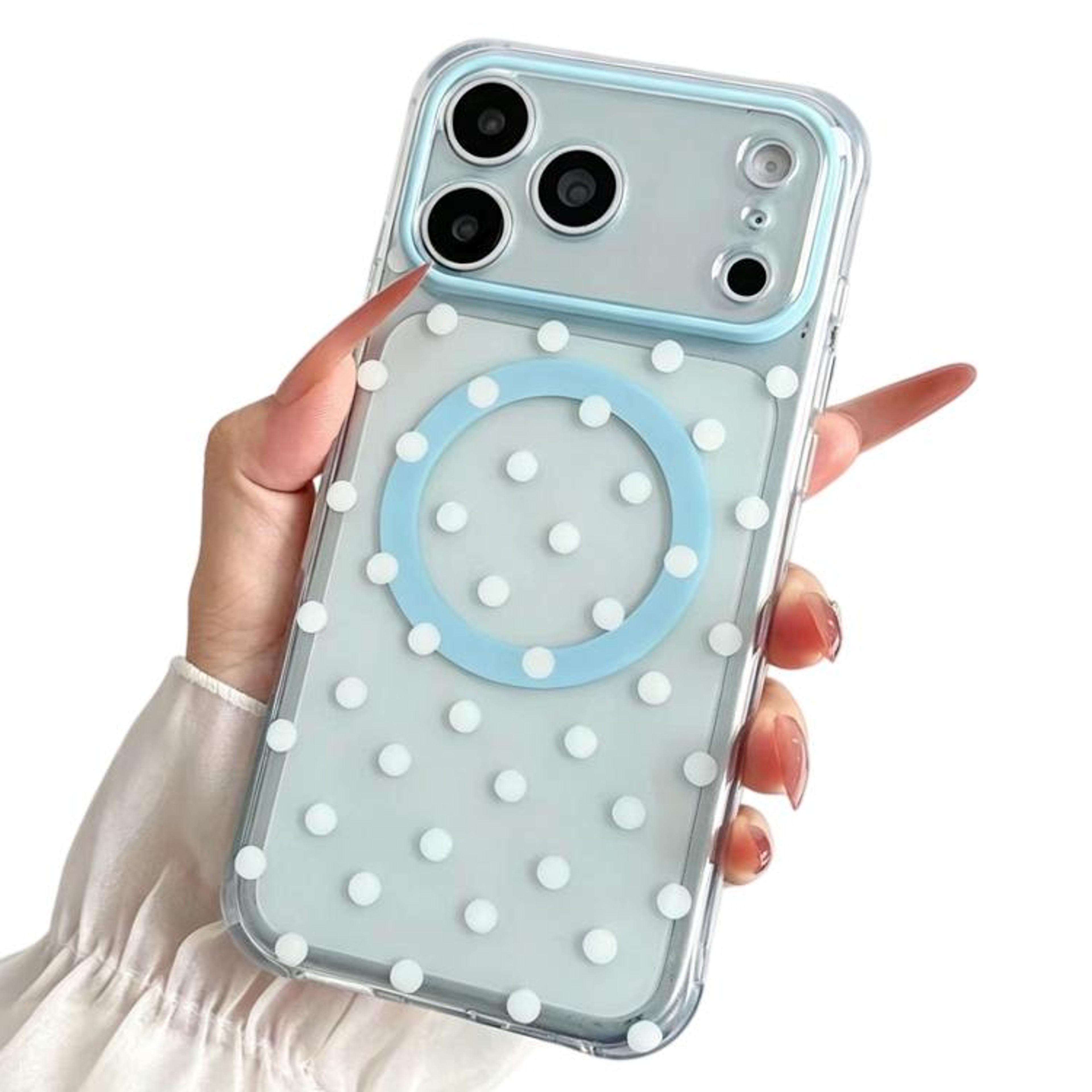 IPhone 18 Pro Magnetic Phone Case With Translucent Dots Pattern 7