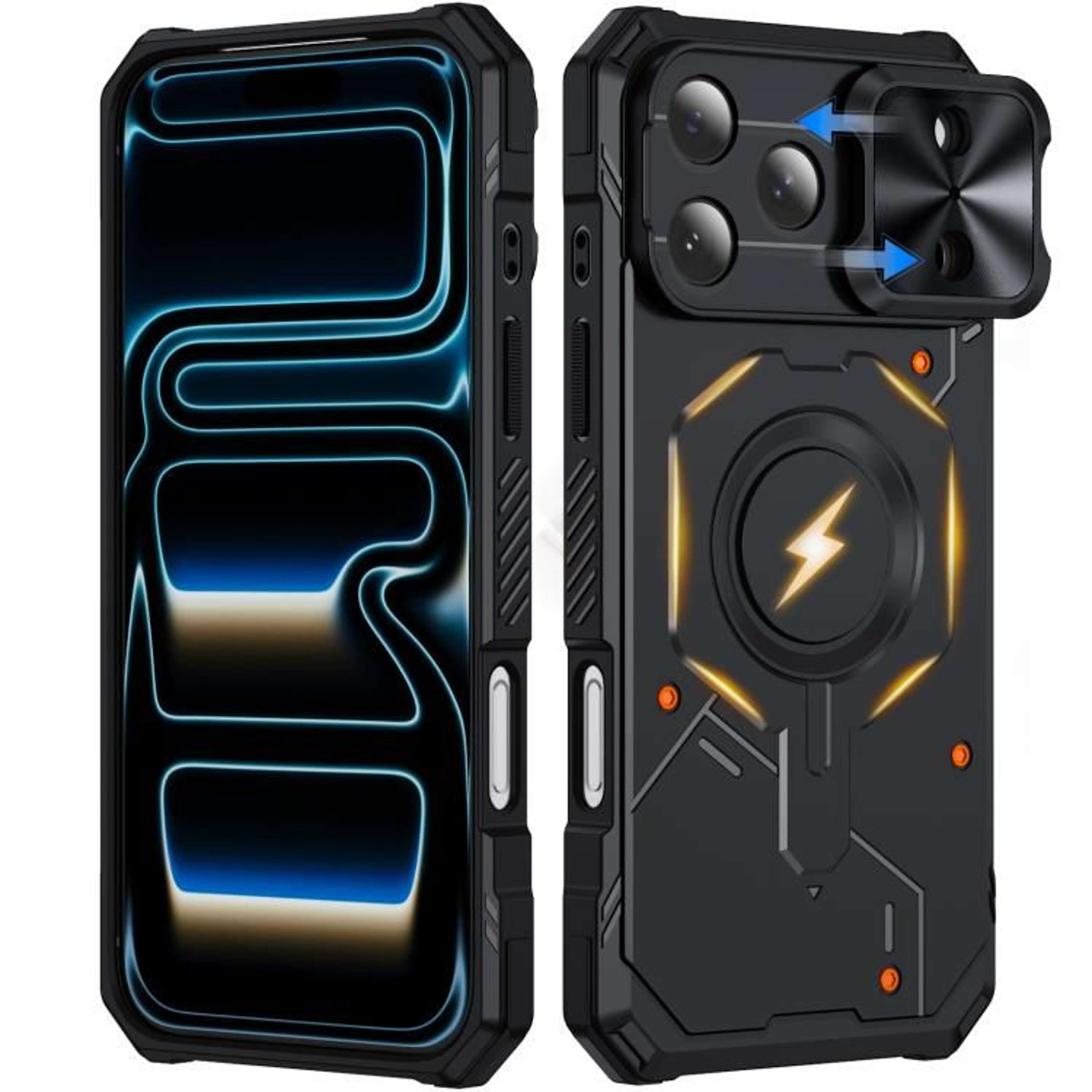 IPhone 18 Pro Max Mecha Magnetic Sliding Camshield Protective Case 8