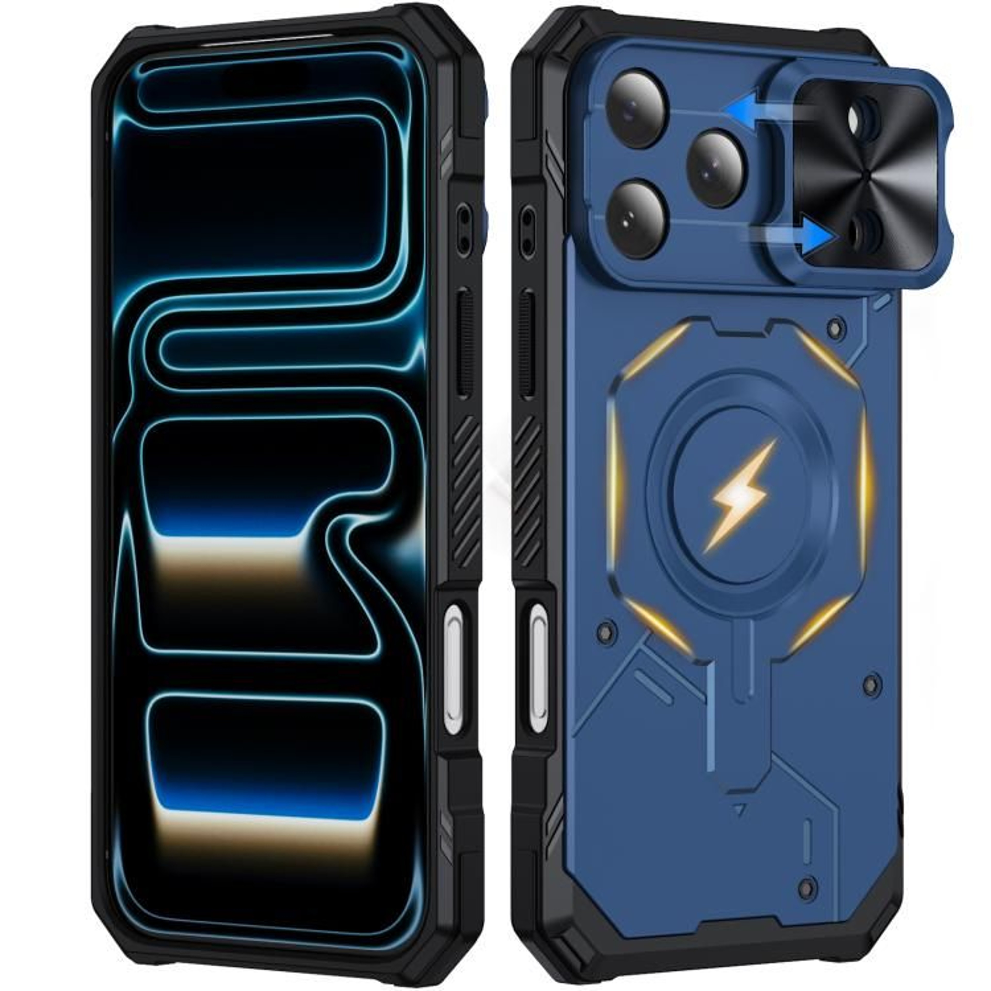 IPhone 18 Pro Max Mecha Magnetic Sliding Camshield Protective Case 12