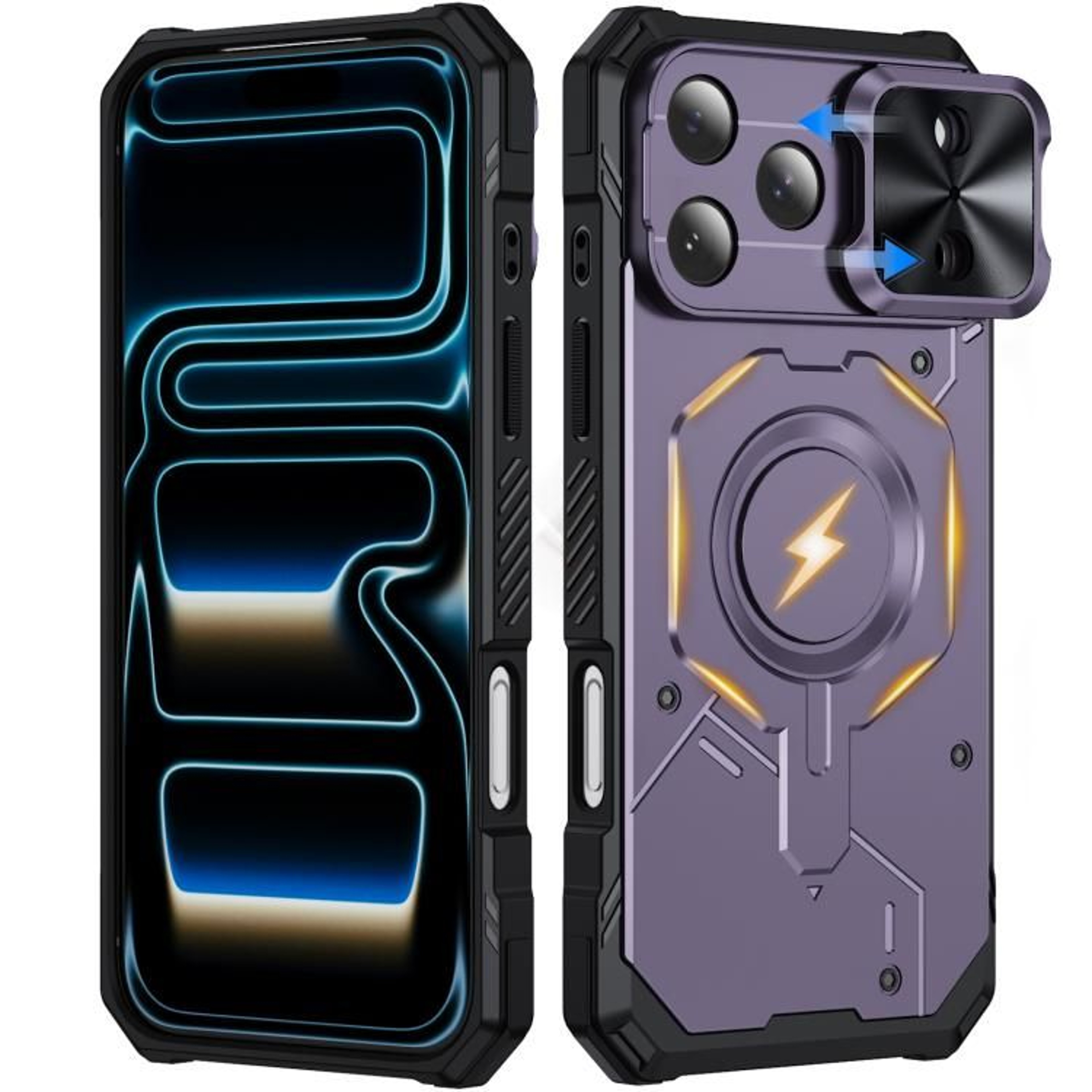 IPhone 18 Pro Max Mecha Magnetic Sliding Camshield Protective Case 13