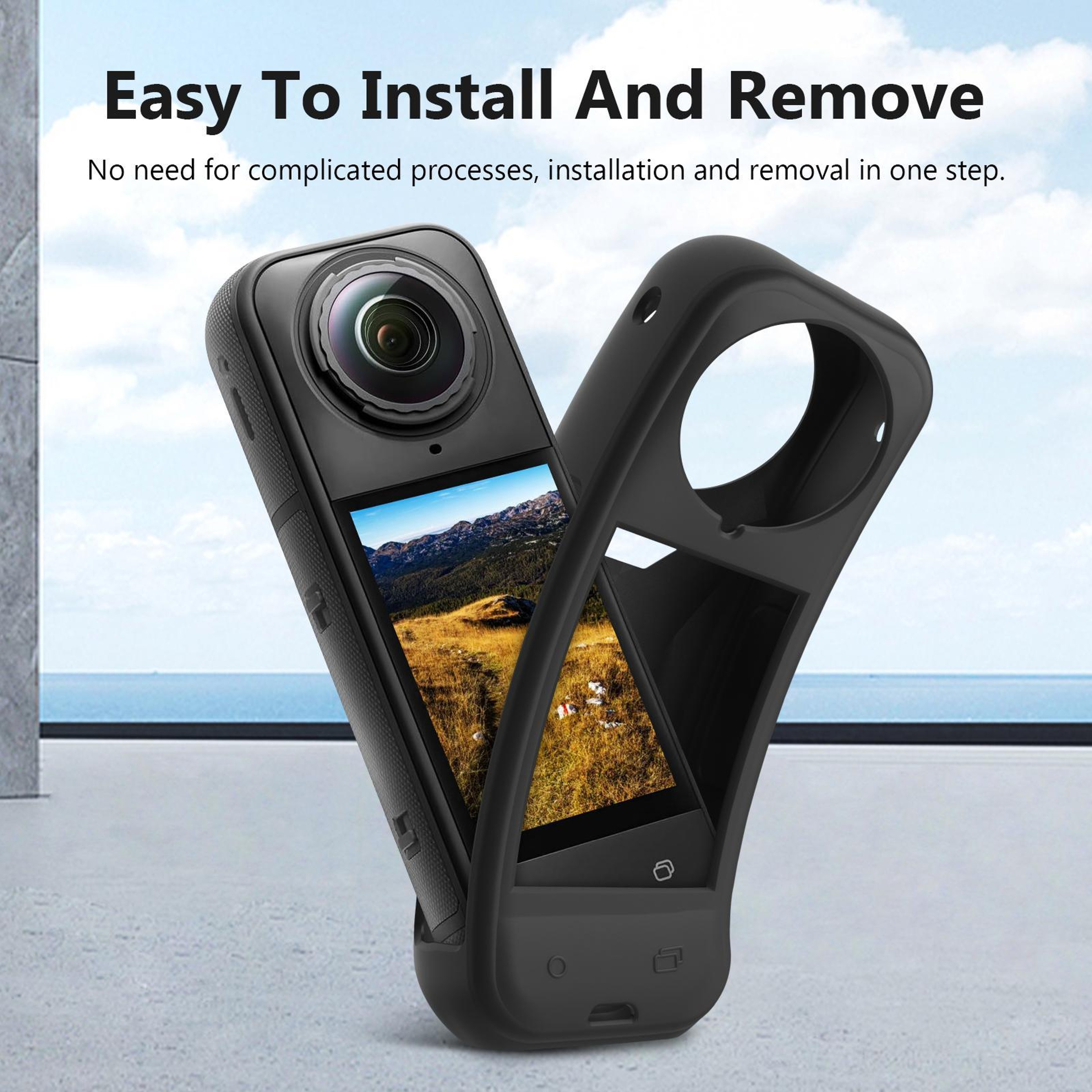 PULUZ Insta360 X5 Protective Case With Lens Cover Shockproof Silicone Camera Guard 5