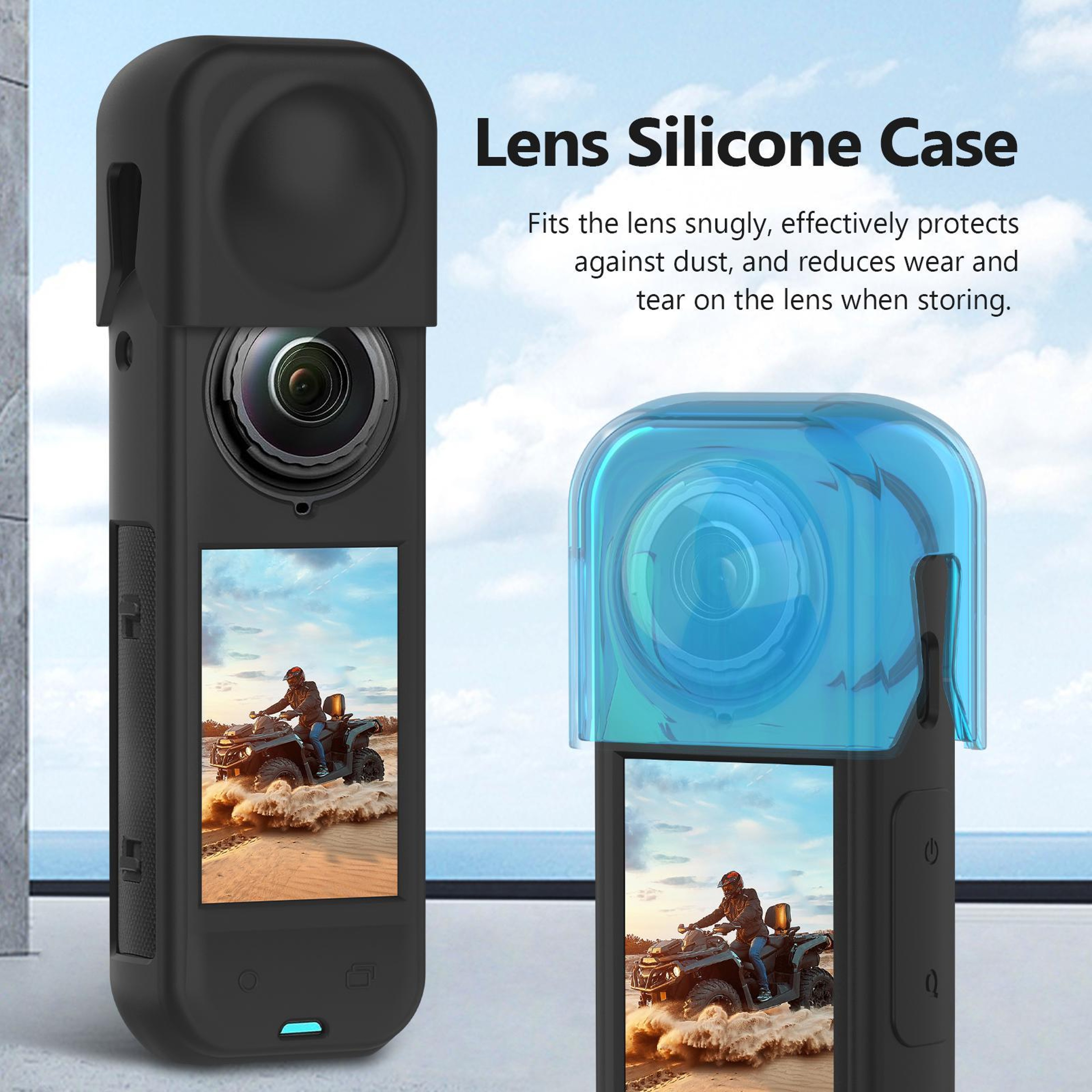 PULUZ Insta360 X5 Protective Case With Lens Cover Shockproof Silicone Camera Guard 6