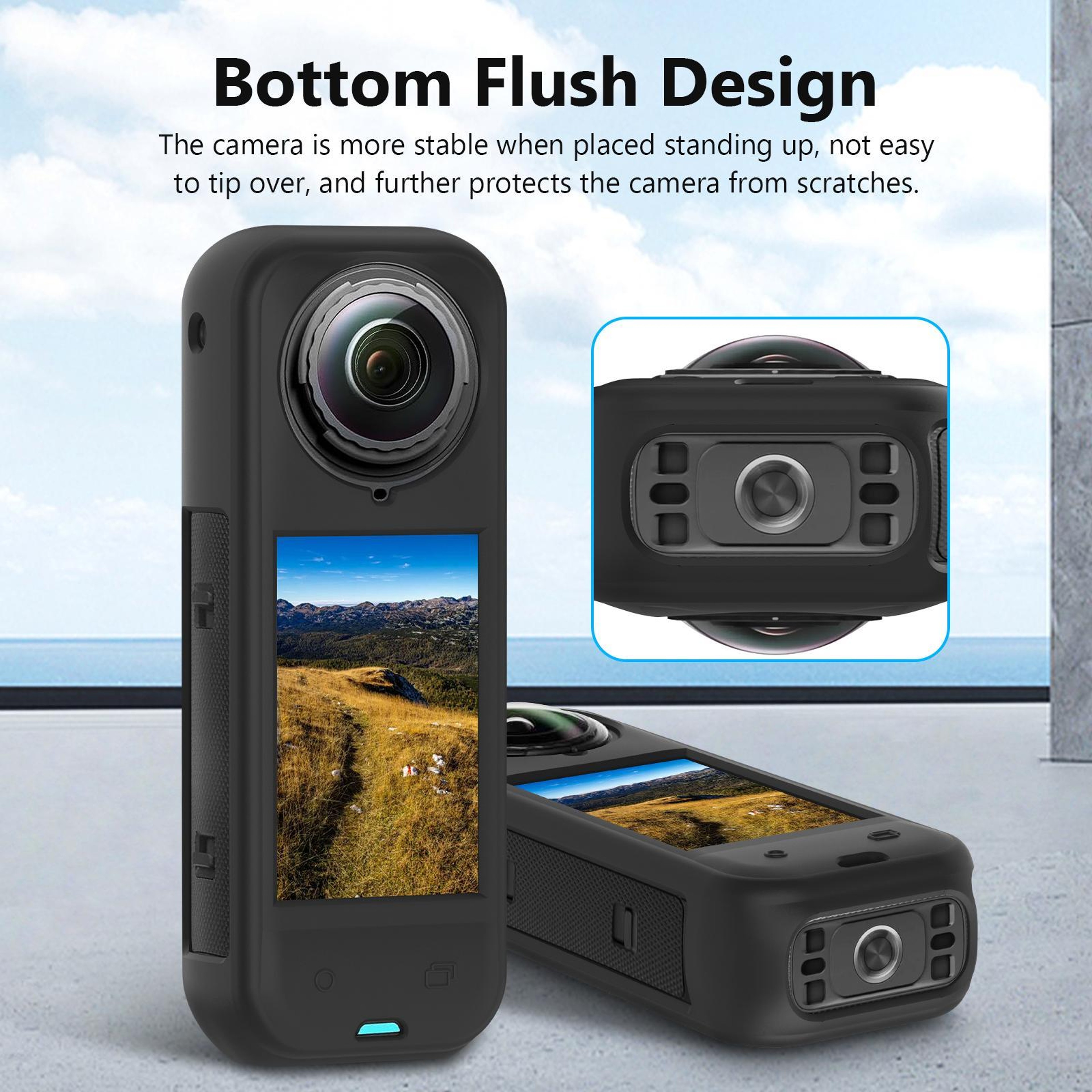 PULUZ Insta360 X5 Protective Case With Lens Cover Shockproof Silicone Camera Guard 7