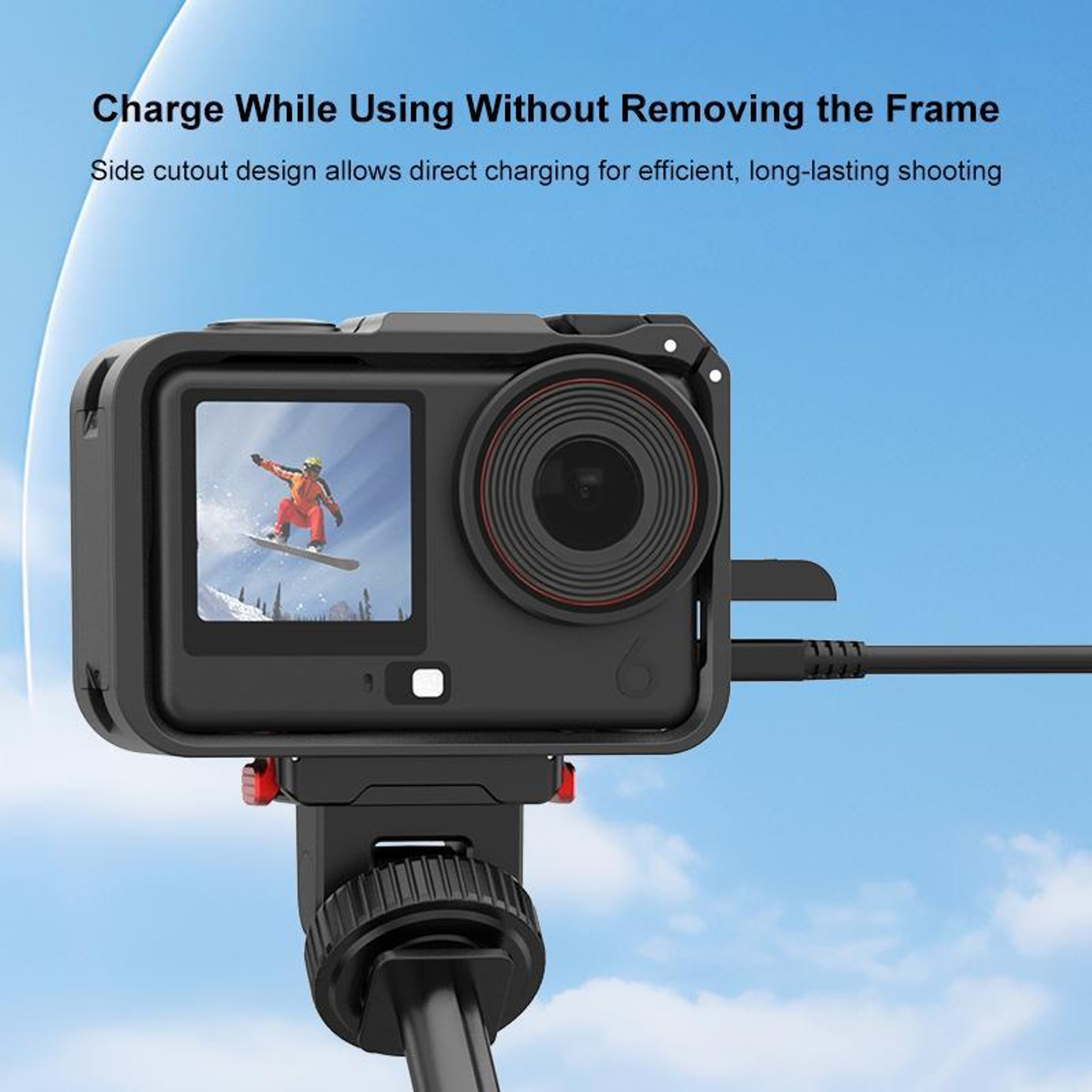 PULUZ DJI Osmo Action 6 Cage Protective Action Camera Cage With Cold Shoe Vertical Shooting Frame 6