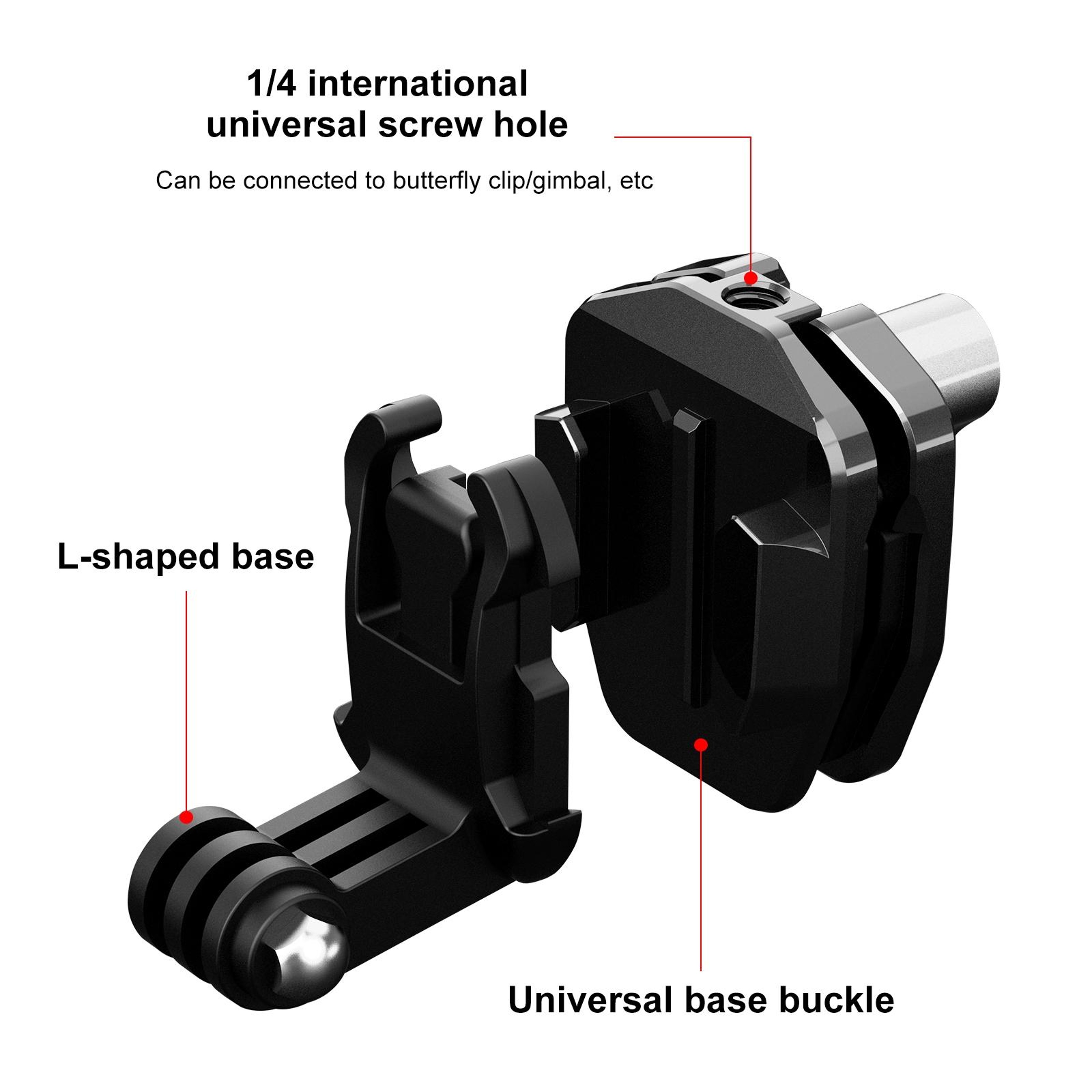 Puluz Motorcycle Windshield Action Camera Mount Clip For GoPro Hero12 DJI Osmo Action Insta360 Stab 4