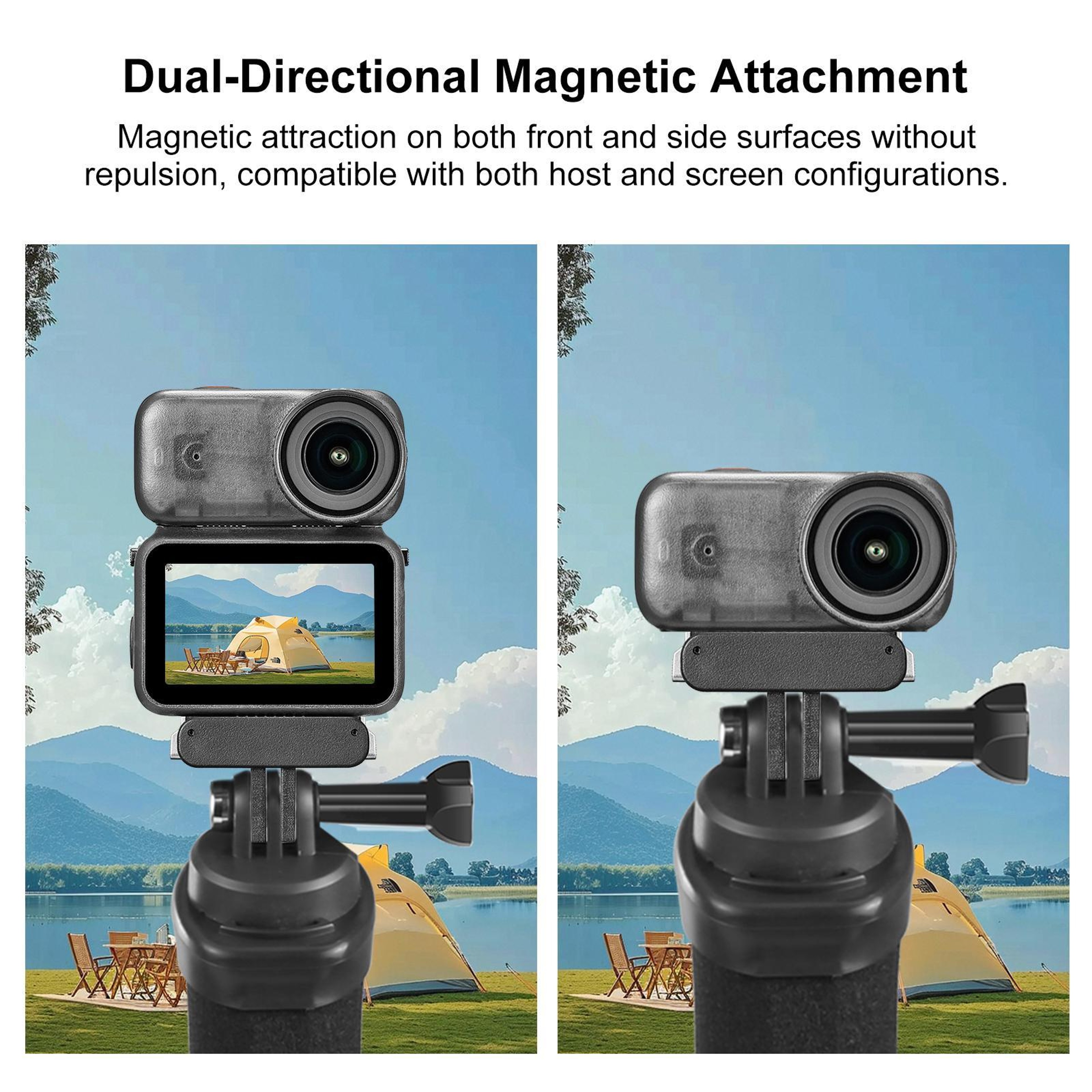 PULUZ Magnetic Quick Release Base Mount for DJI Osmo Action 6 Nano Camera Stabilizing Adapter – view 8