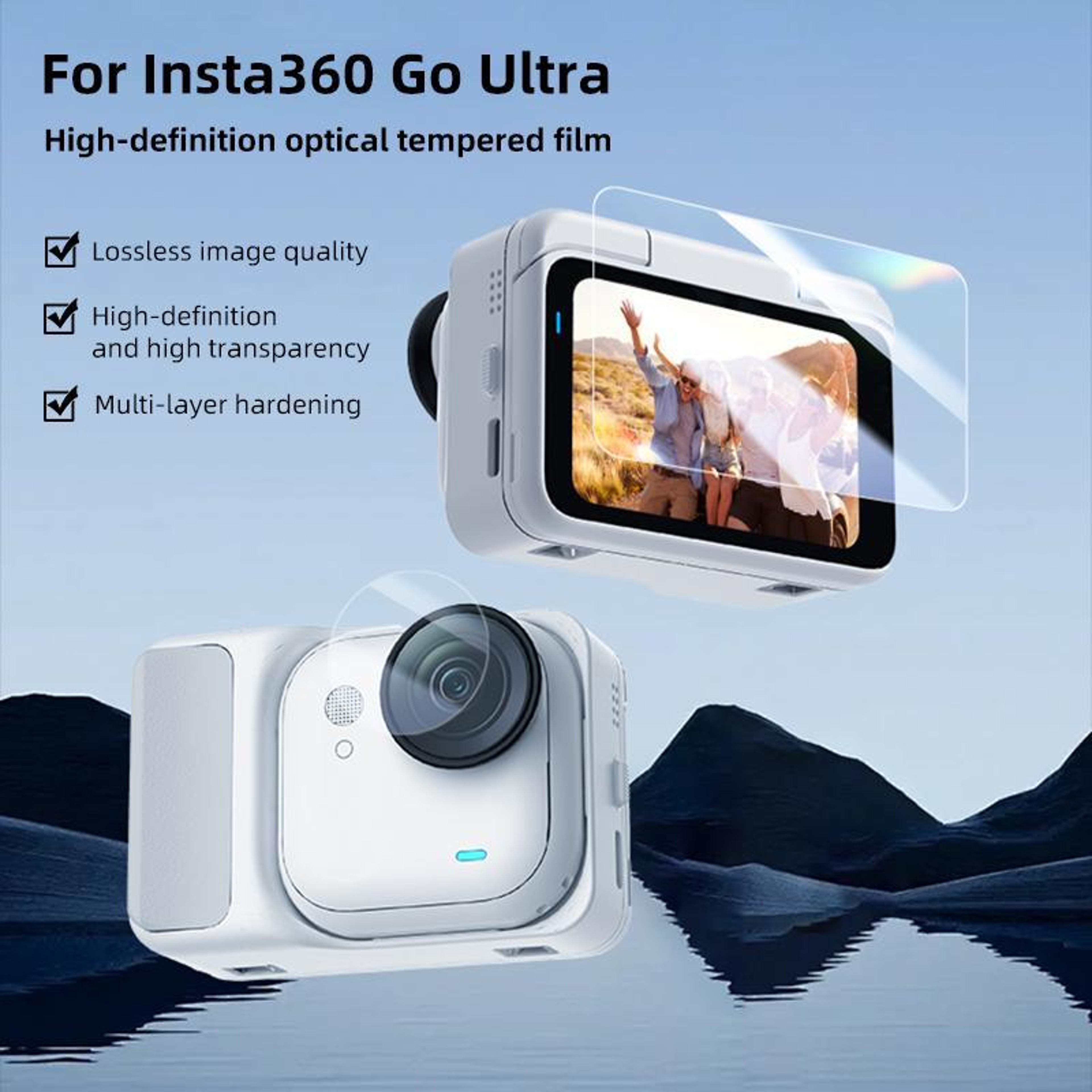 PULUZ HD Curved Screen Protector Film For Insta360 X3 Anti Scratch Anti Fingerprint 1