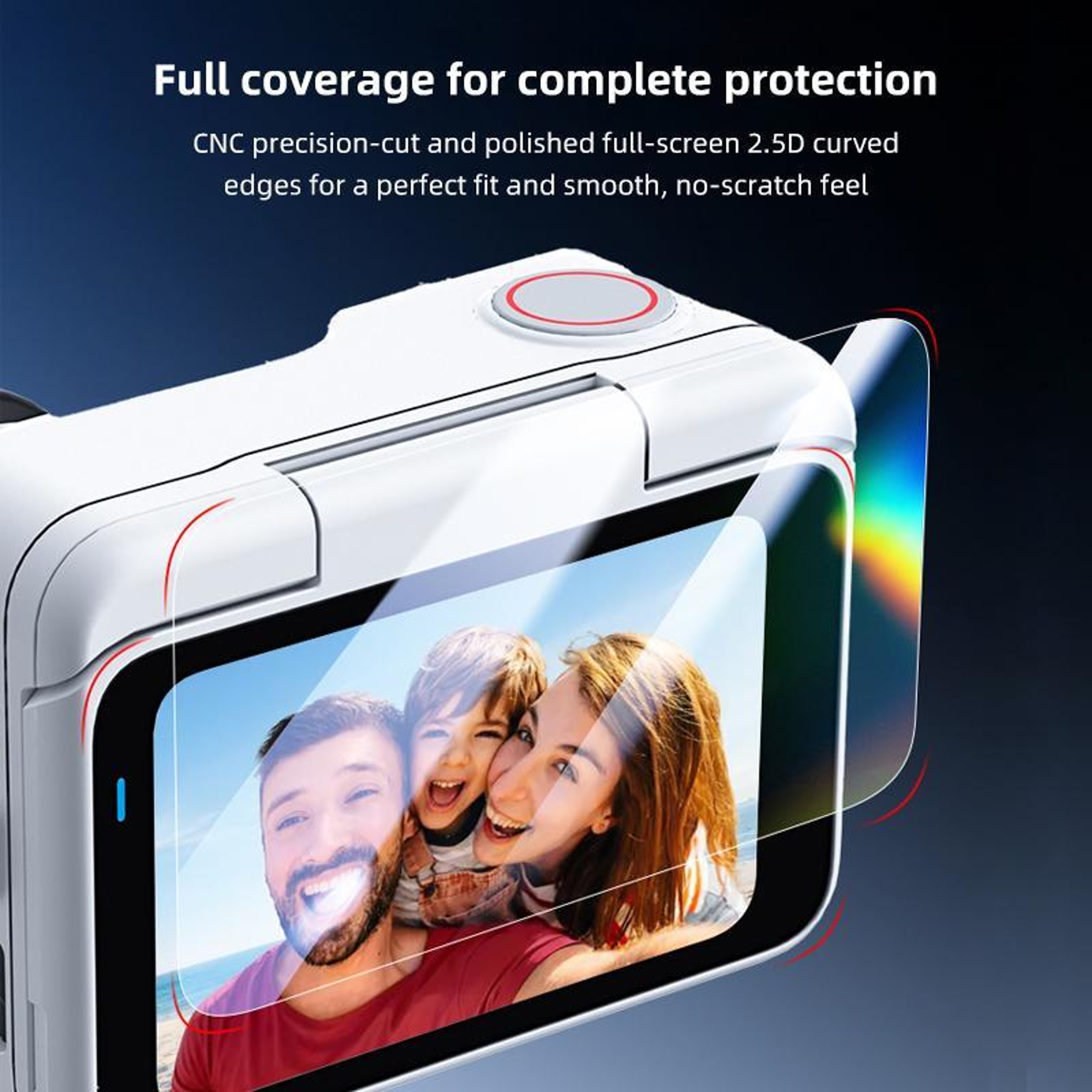 PULUZ HD Curved Screen Protector Film For Insta360 X3 Anti Scratch Anti Fingerprint 3