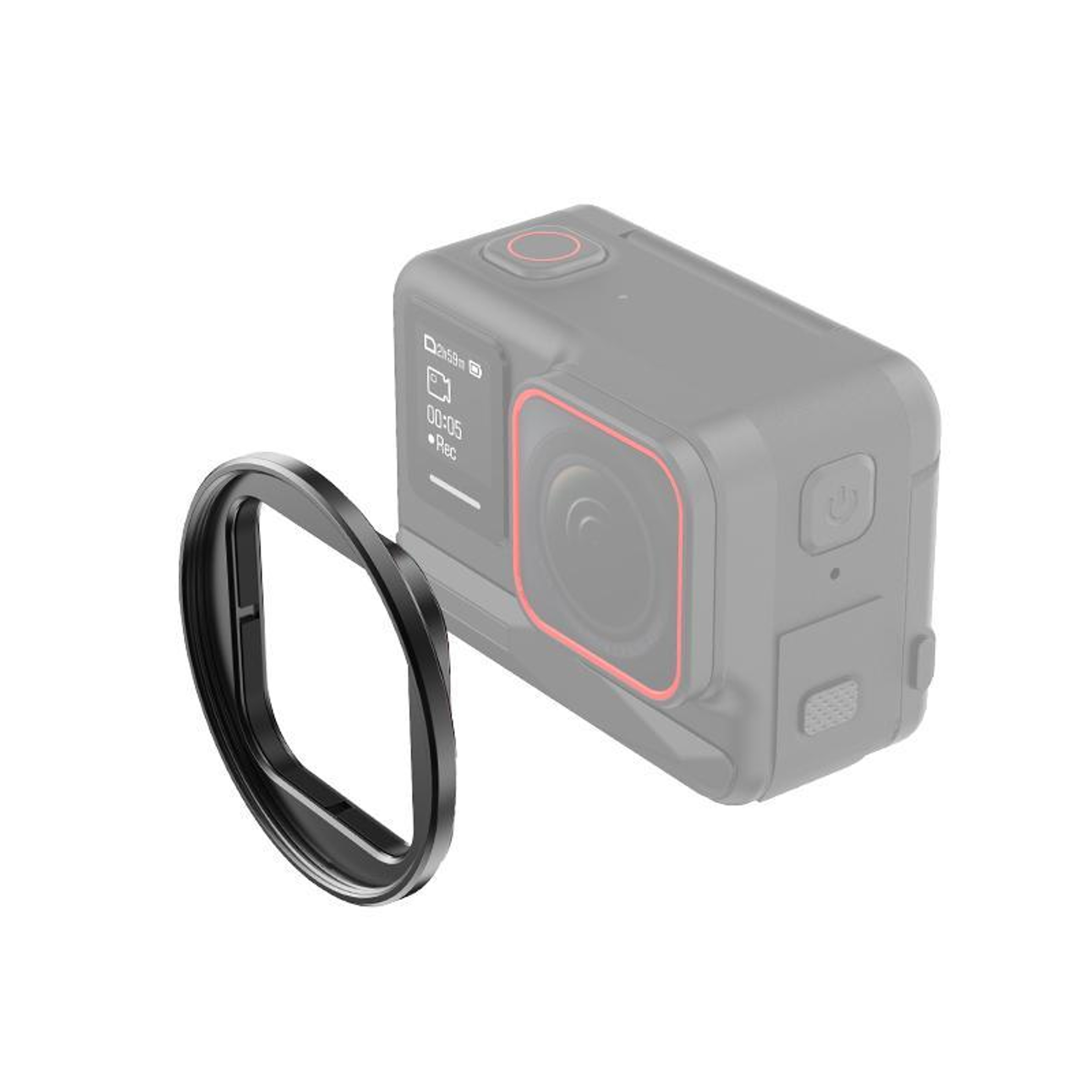 PULUZ 49mm Filter Mount Frame For DJI Action 5 Pro  Action 4 Lens Protection Adapter 7