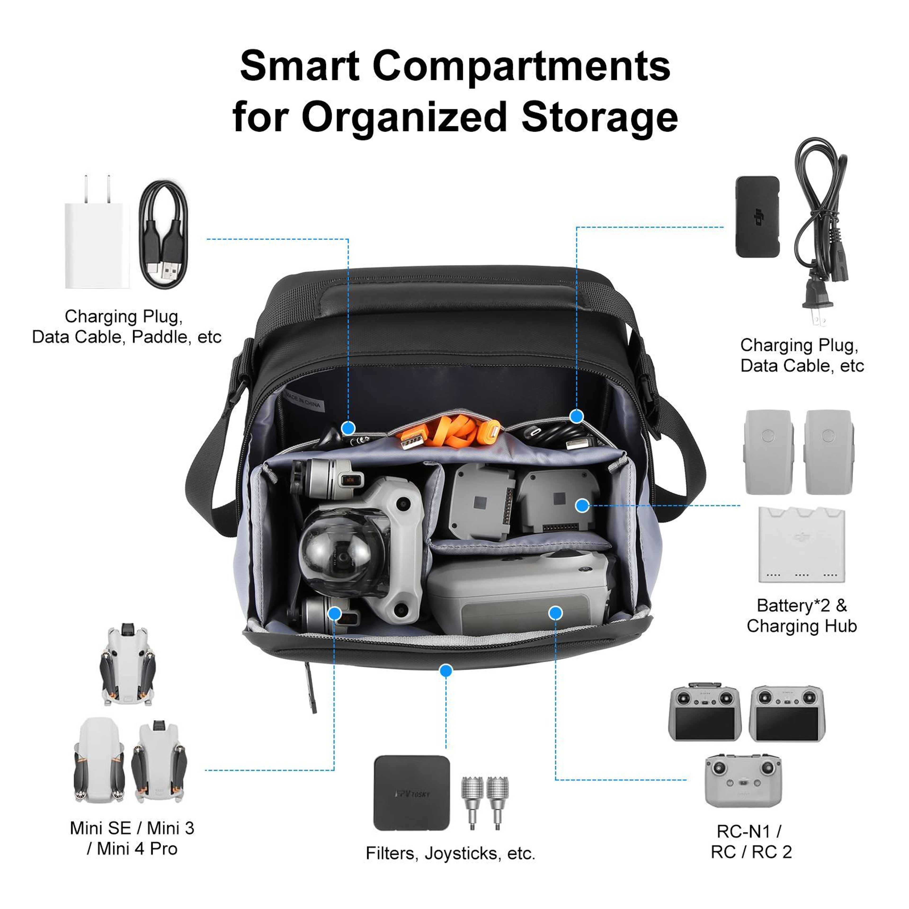 PULUZ Water Resistant DJI Mini Carrying Case  DJI Osmo Pocket Travel Storage Bag 4