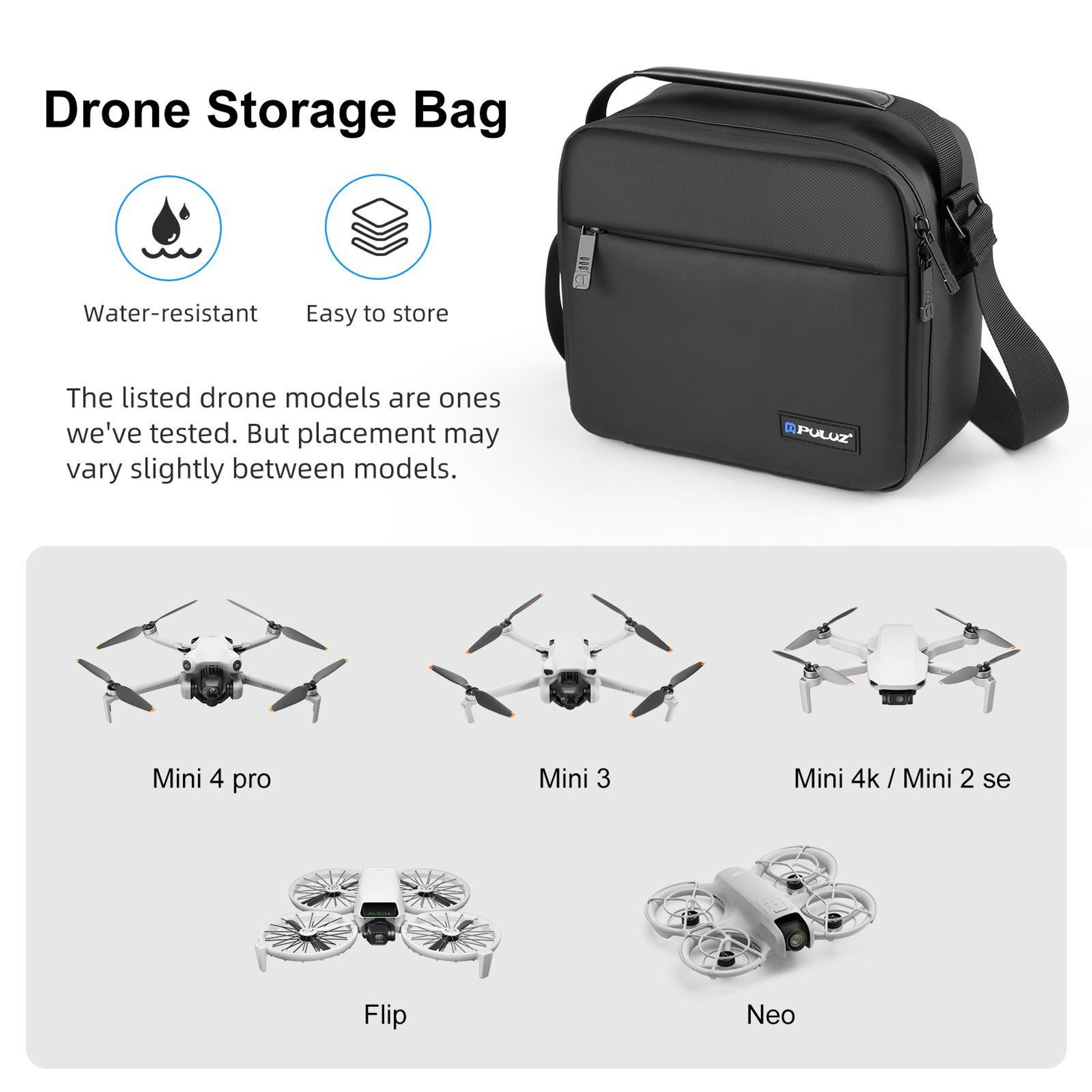 PULUZ Water Resistant DJI Mini Carrying Case  DJI Osmo Pocket Travel Storage Bag 7