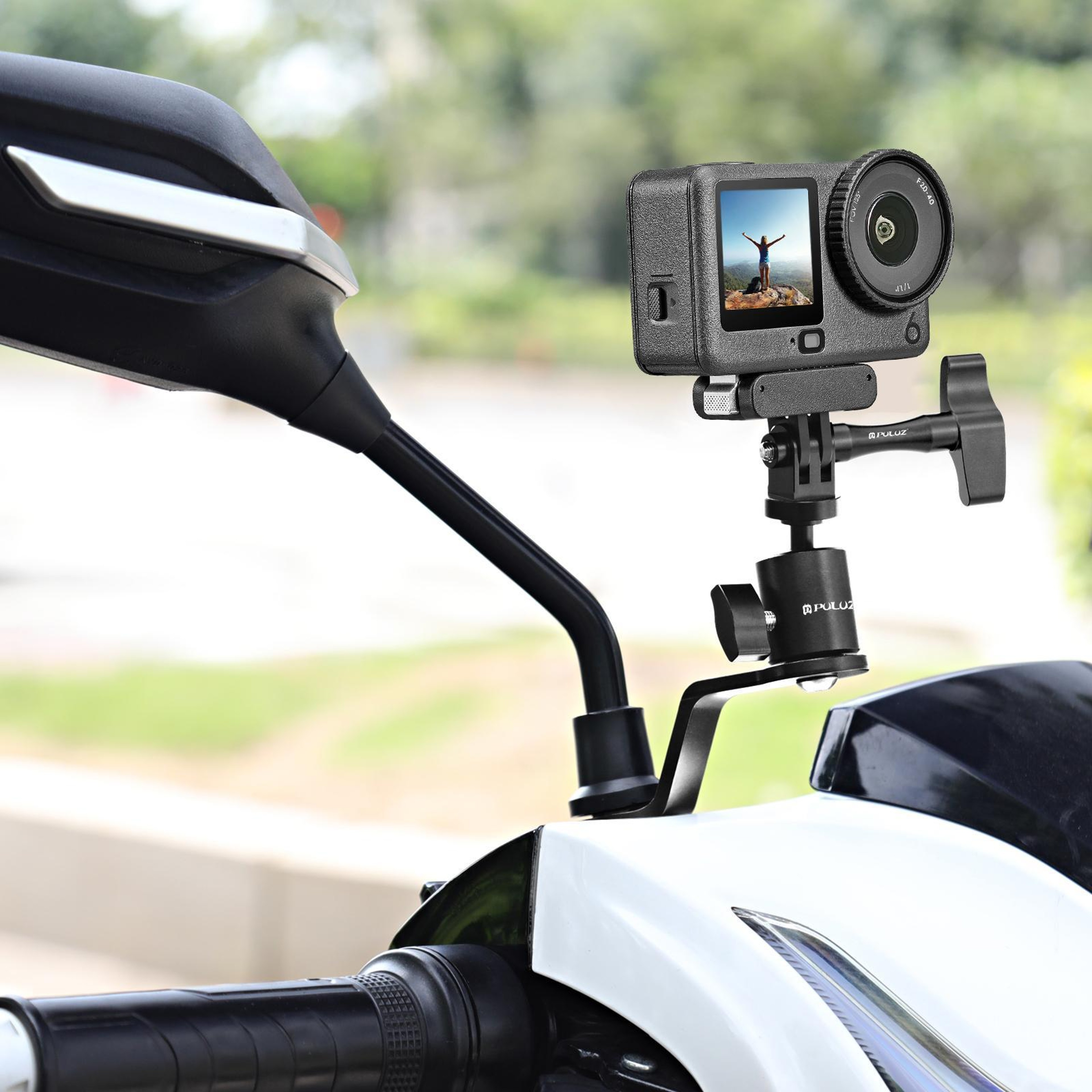 PULUZ Heavy Duty Motorcycle Camera Mount For GoPro Insta360  DJI Action Cameras 0