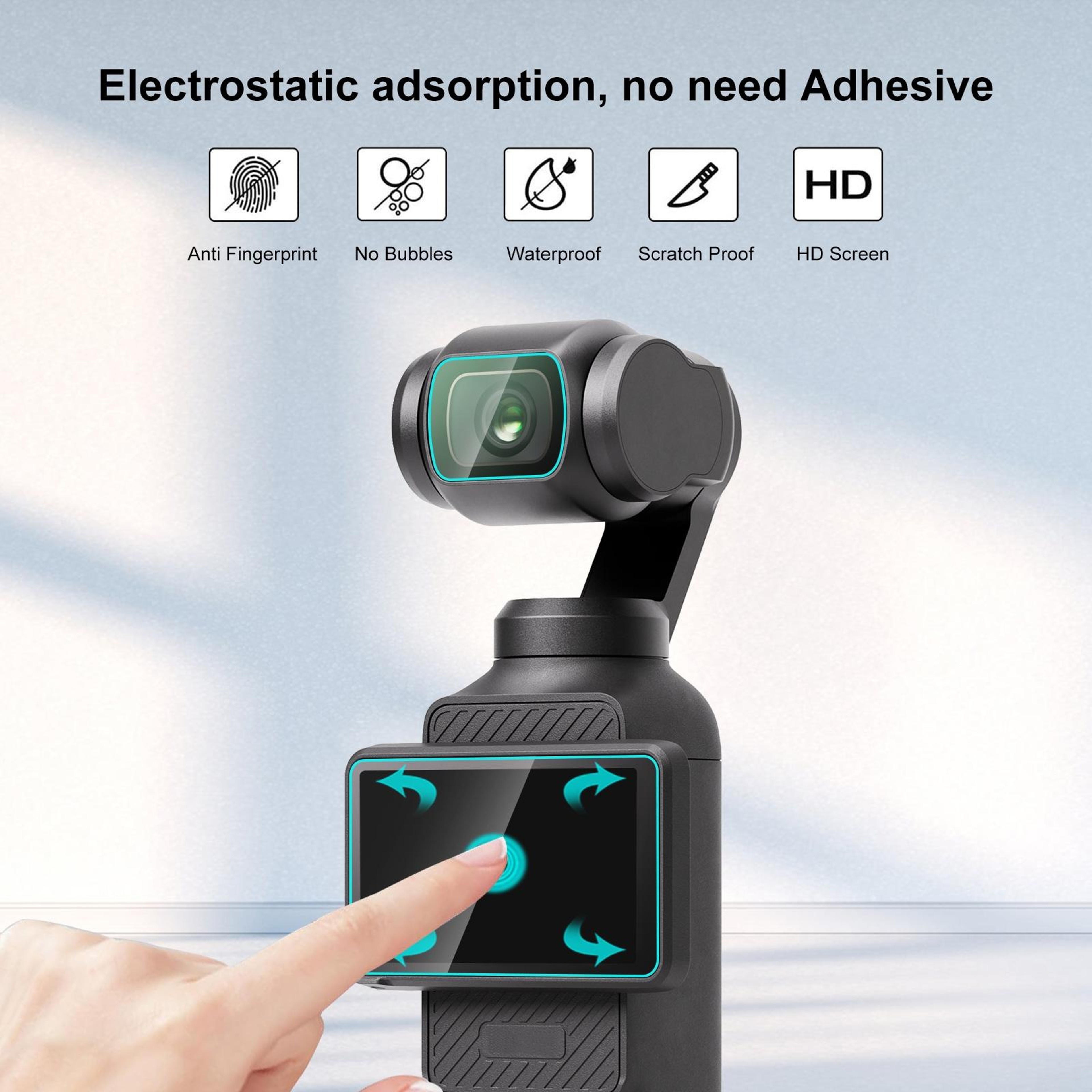 PULUZ 9H Tempered Glass Screen  Lens Protector For DJI Osmo Pocket 3  4 3