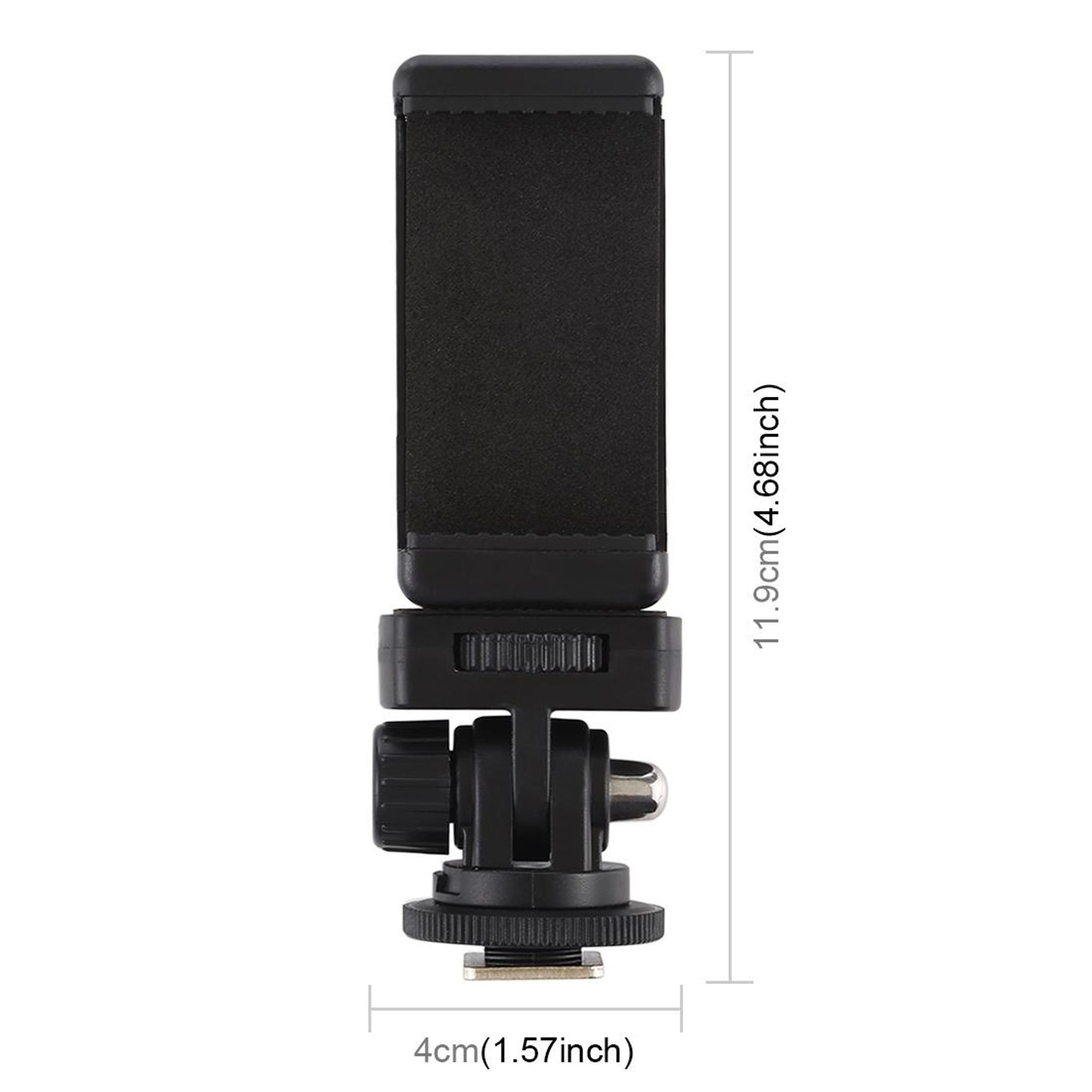 PULUZ Universal Cold Shoe Adapter  Tripod Mount Adapter With Adjustable Phone Clamp 2
