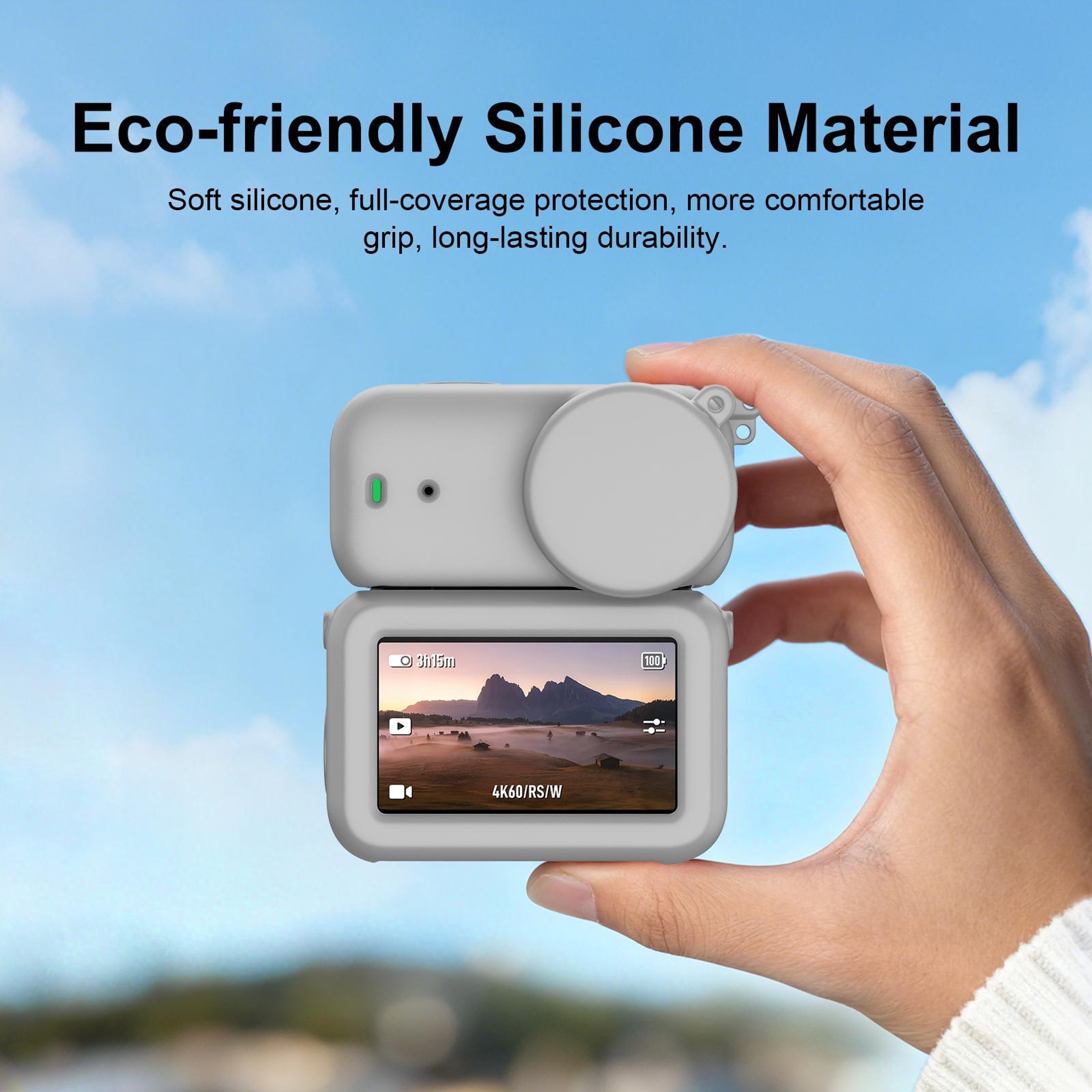 PULUZ 3 In 1 Silicone Protective Cover Set For DJI Osmo Nano Camera Lens  Transmission Module 3