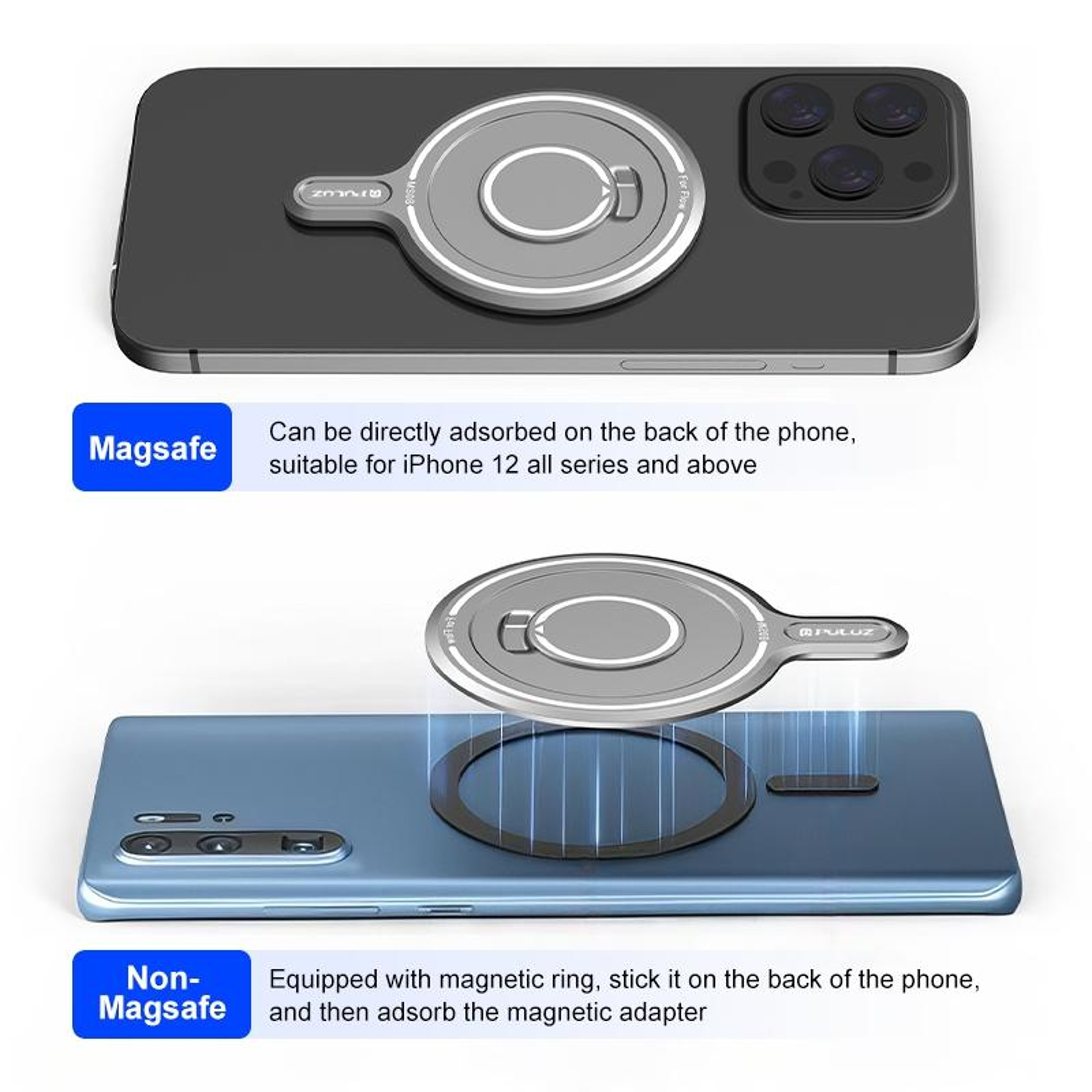 PULUZ MagSafe Magnetic Phone Holder Adapter for Insta360 Flow Gimbal Stabilizer – view 6