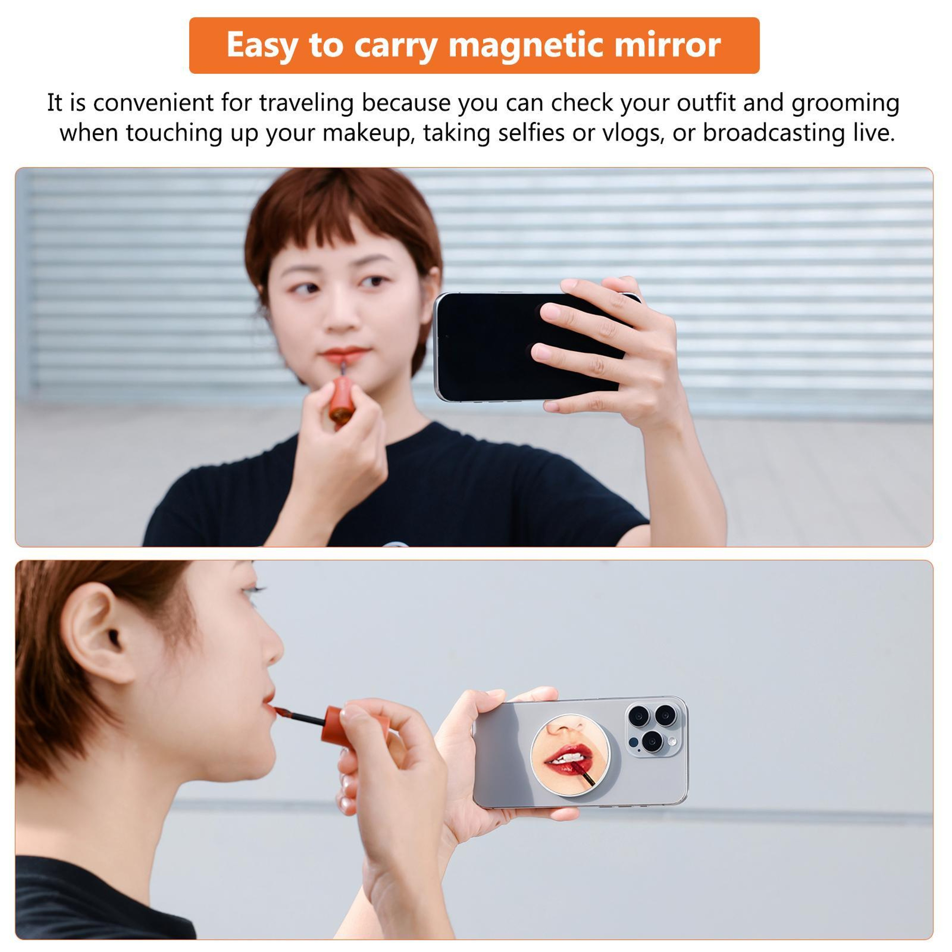 PULUZ MagSafe Selfie Mirror for Rear Camera Photos, Videos & Makeup Touch Up – view 6