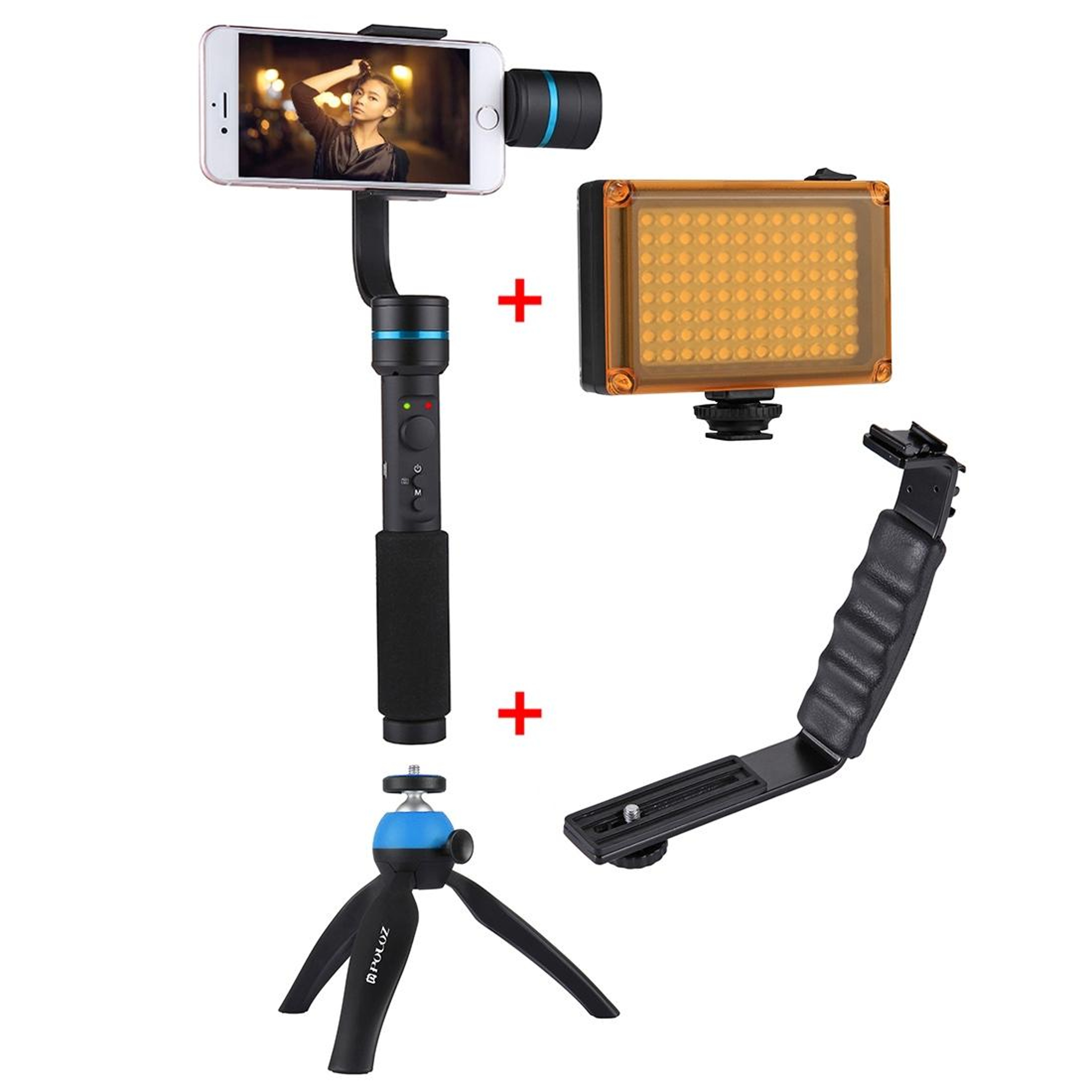 PULUZ DSLR Camera L Bracket Grip with Dual Cold Shoe Mounts for Flash & Video Lighting – view 10