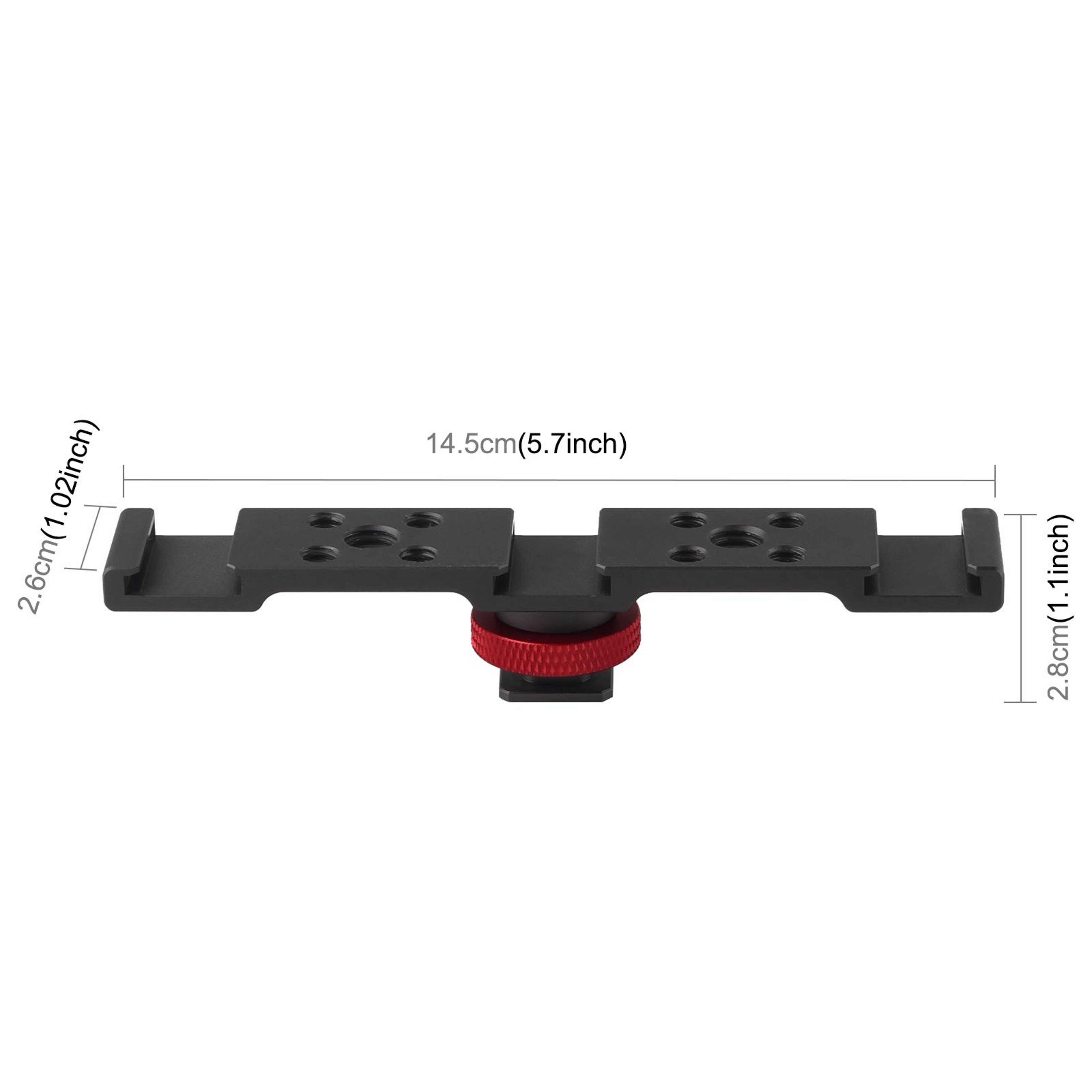 PULUZ Three Head Cold Shoe Mount Bracket For Camera Microphone  Light Tripod Adapter 1
