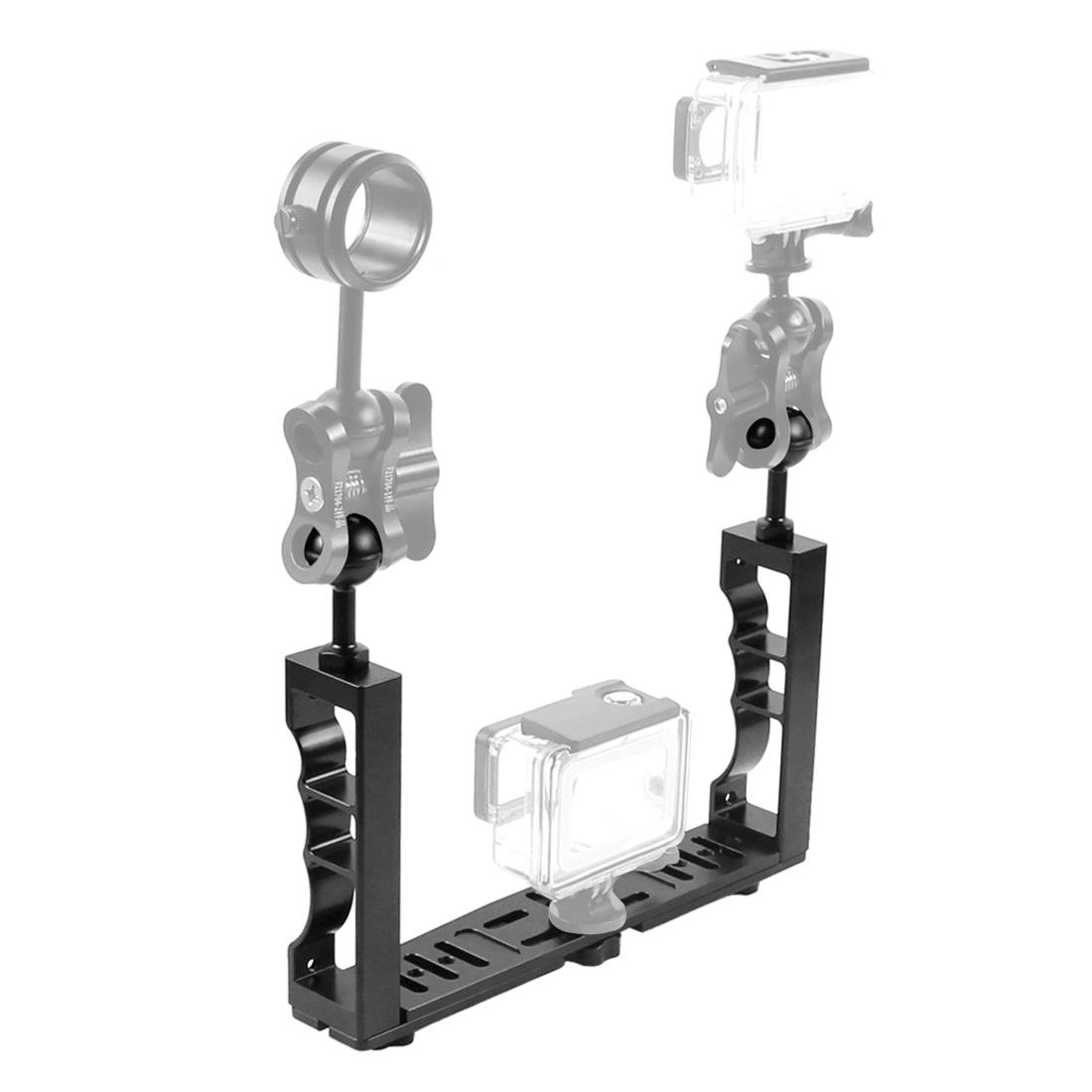PULUZ Dual Handle Underwater Camera Rig  Action Camera Stabilizer For GoPro Insta360  DJI 4