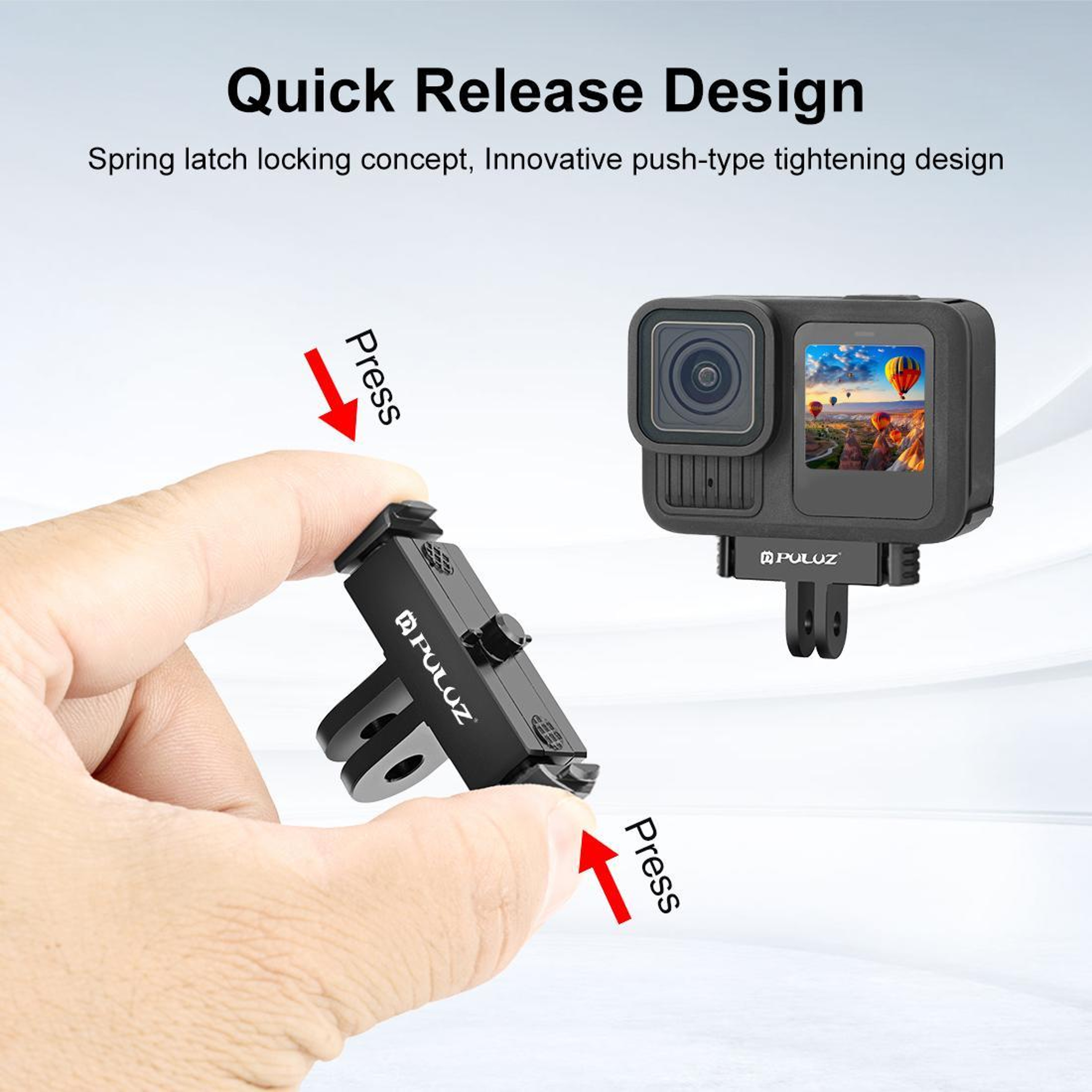 PULUZ Magnetic Quick Release Folding Finger Base Mount For GoPro HERO121110 Action Cameras 3