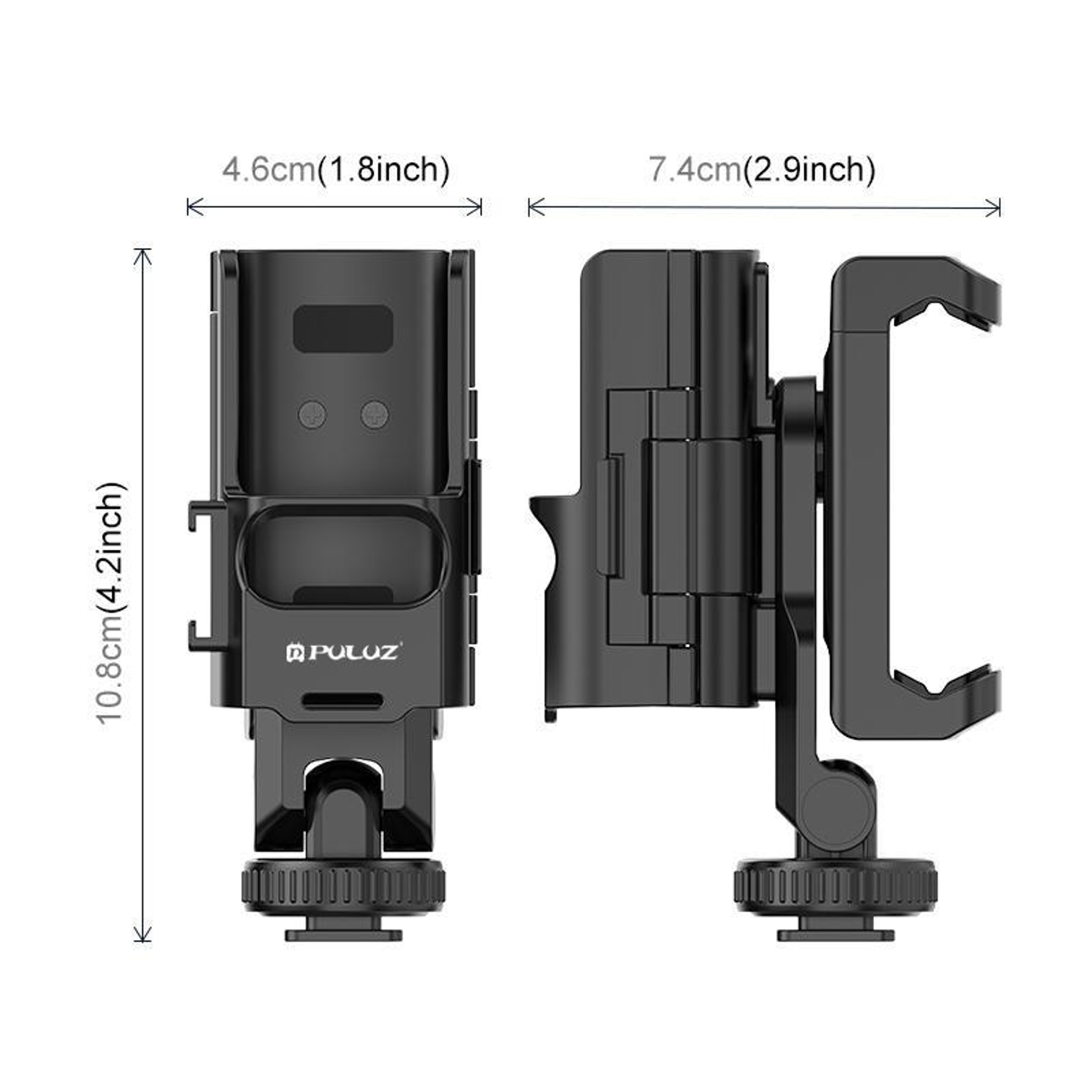 PULUZ DJI Osmo Pocket Phone Clamp Bracket with Cold Shoe Mount for Vlogging & Tripod – view 2