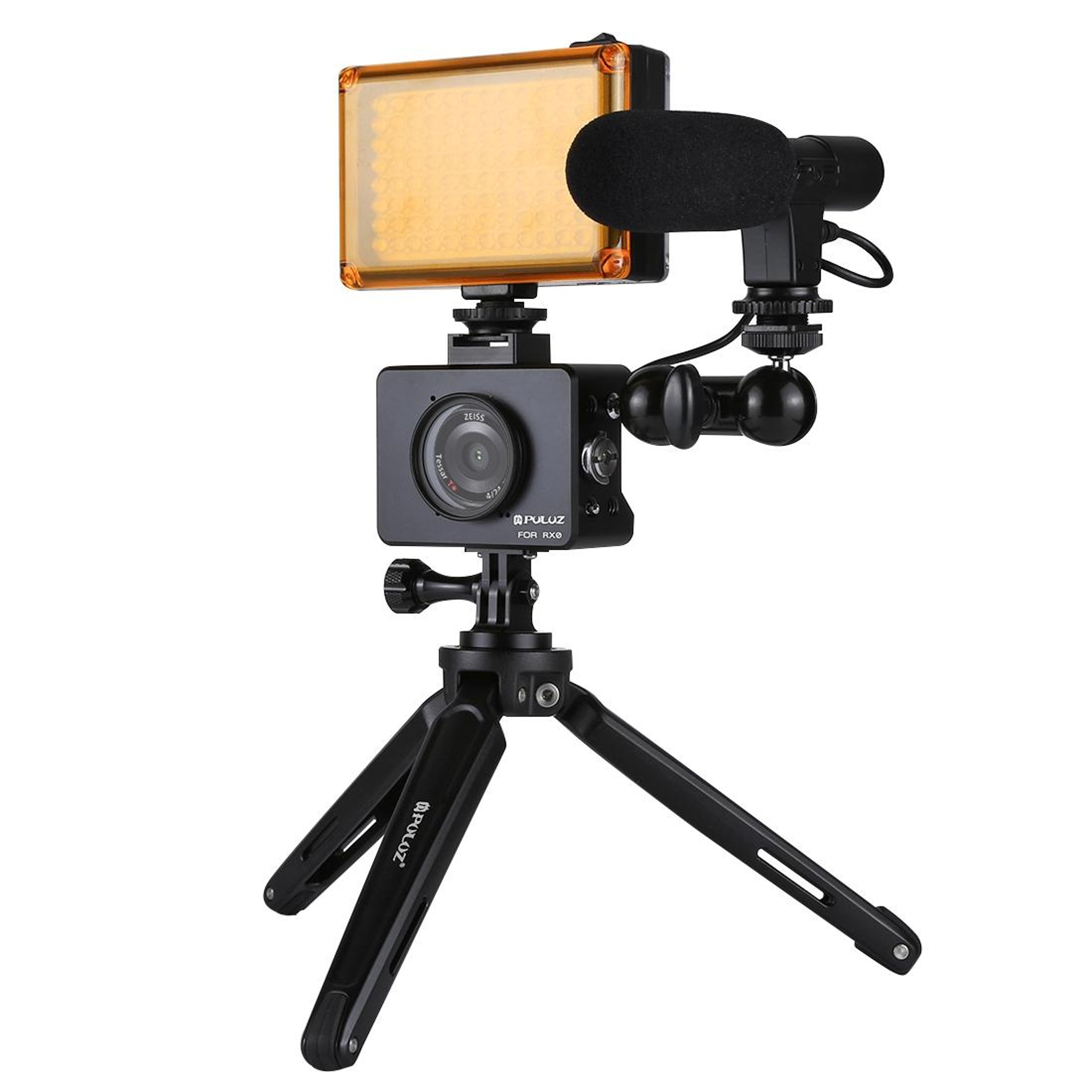Sony RX0 Aluminum Alloy Camera Cage with 37mm UV Filter Lens & Sunshade Kit – view 26