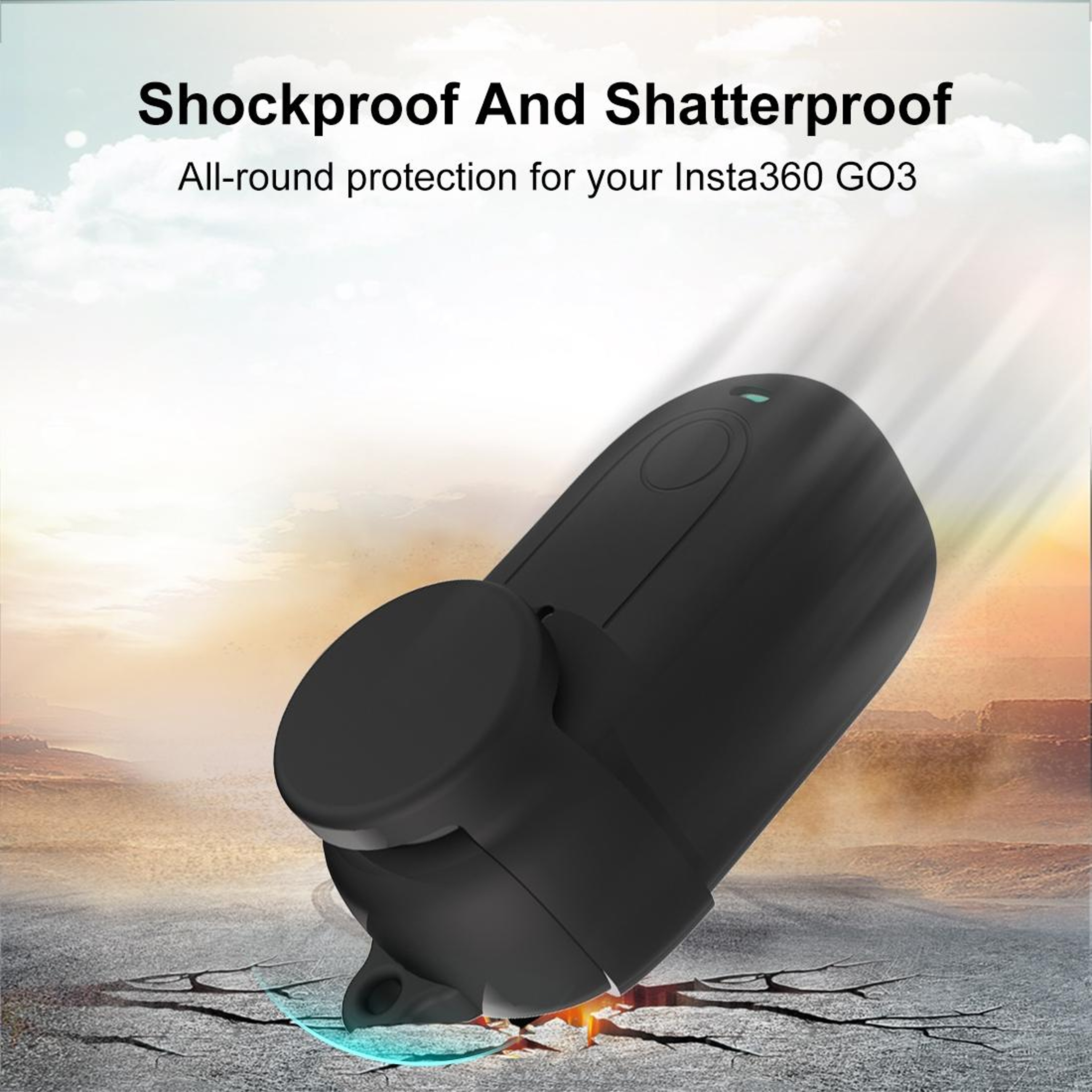 PULUZ Silicone Protective Case For Insta360 GO 3 With Lens Cover Camera Protection Case 4