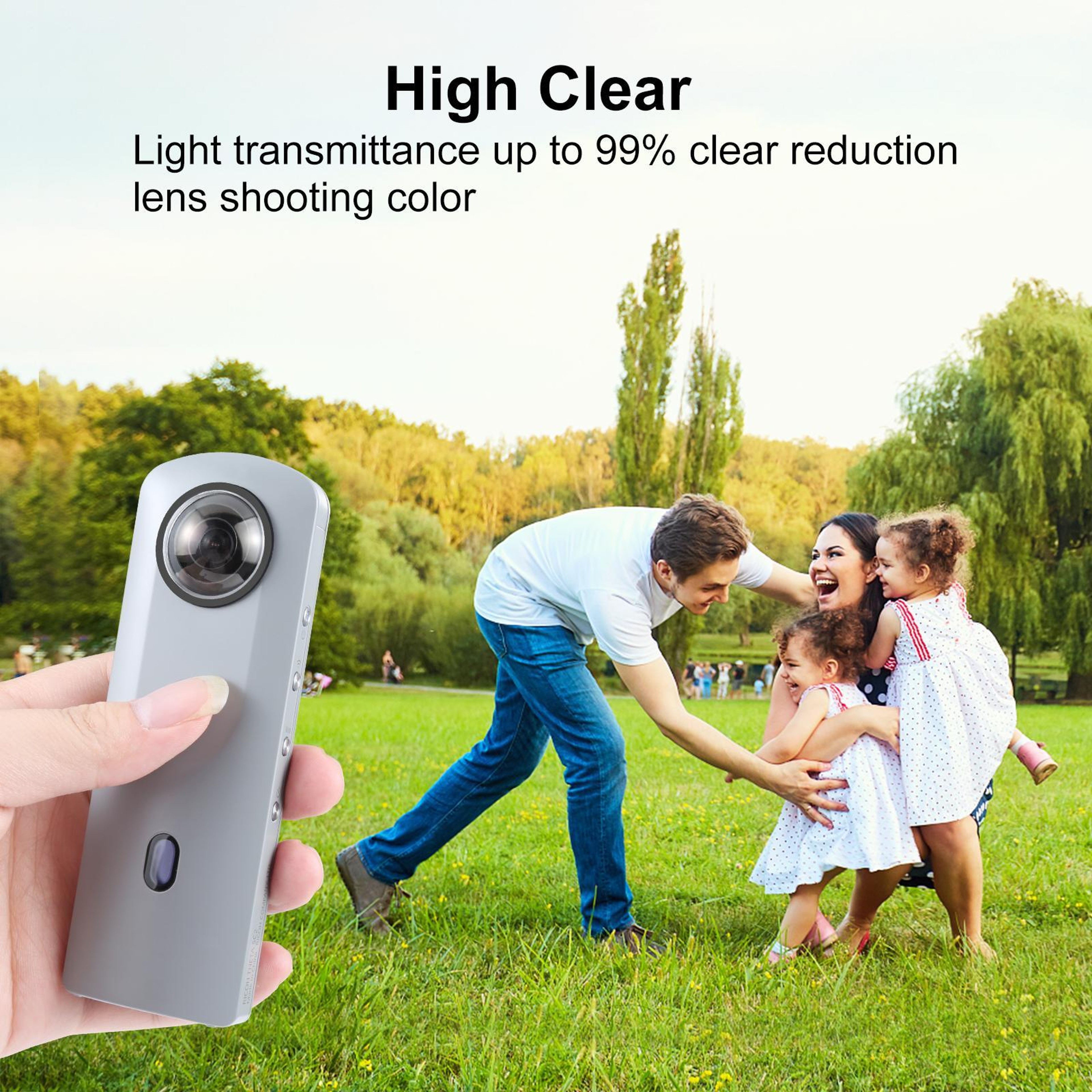 PULUZ Ricoh Theta Lens Guard 360 Camera Protective Cover Kit PC Scratch Resistant 360 Camera Protection – view 5