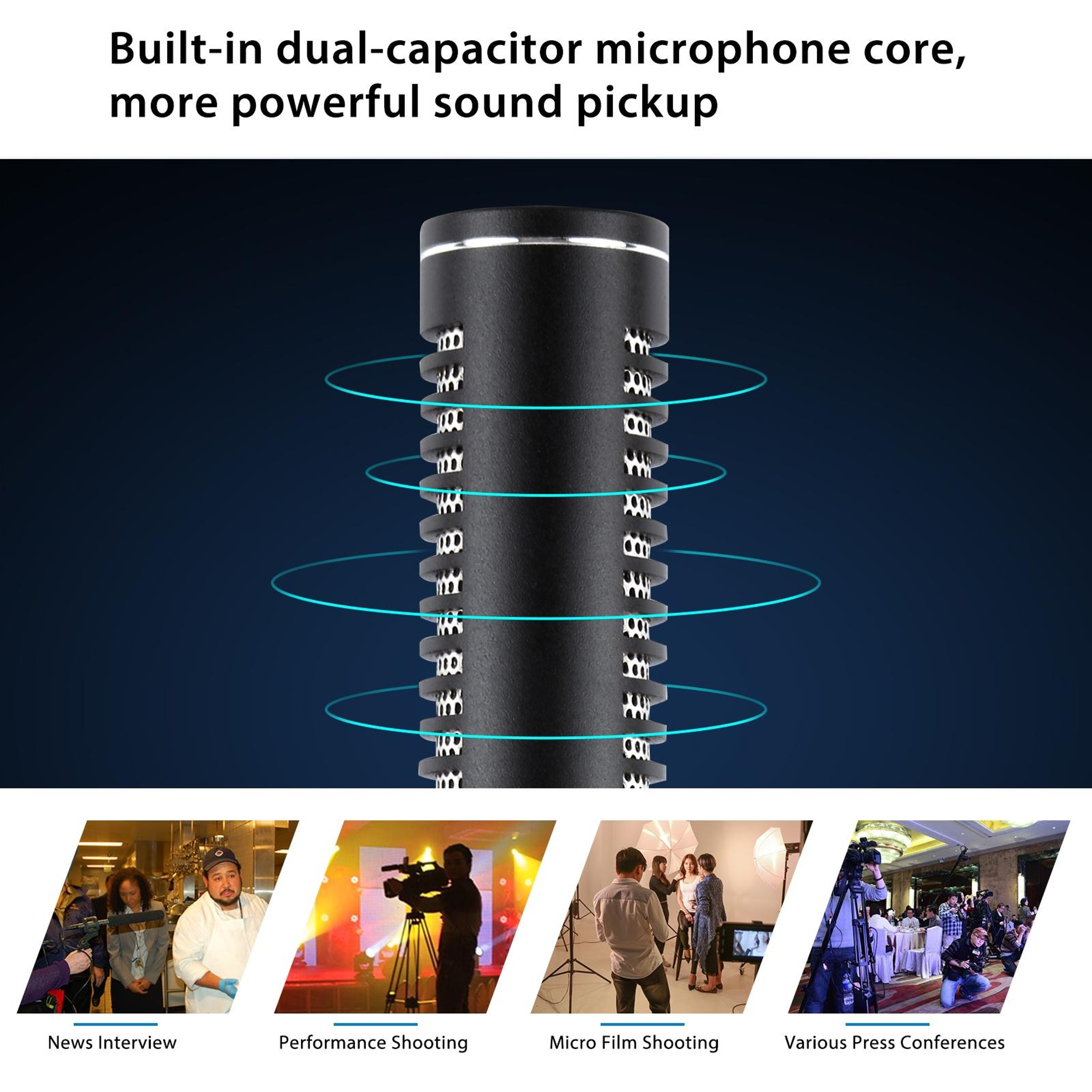 PULUZ Professional Shotgun Microphone For DSLR Cameras  Interviews With Audio Output 2