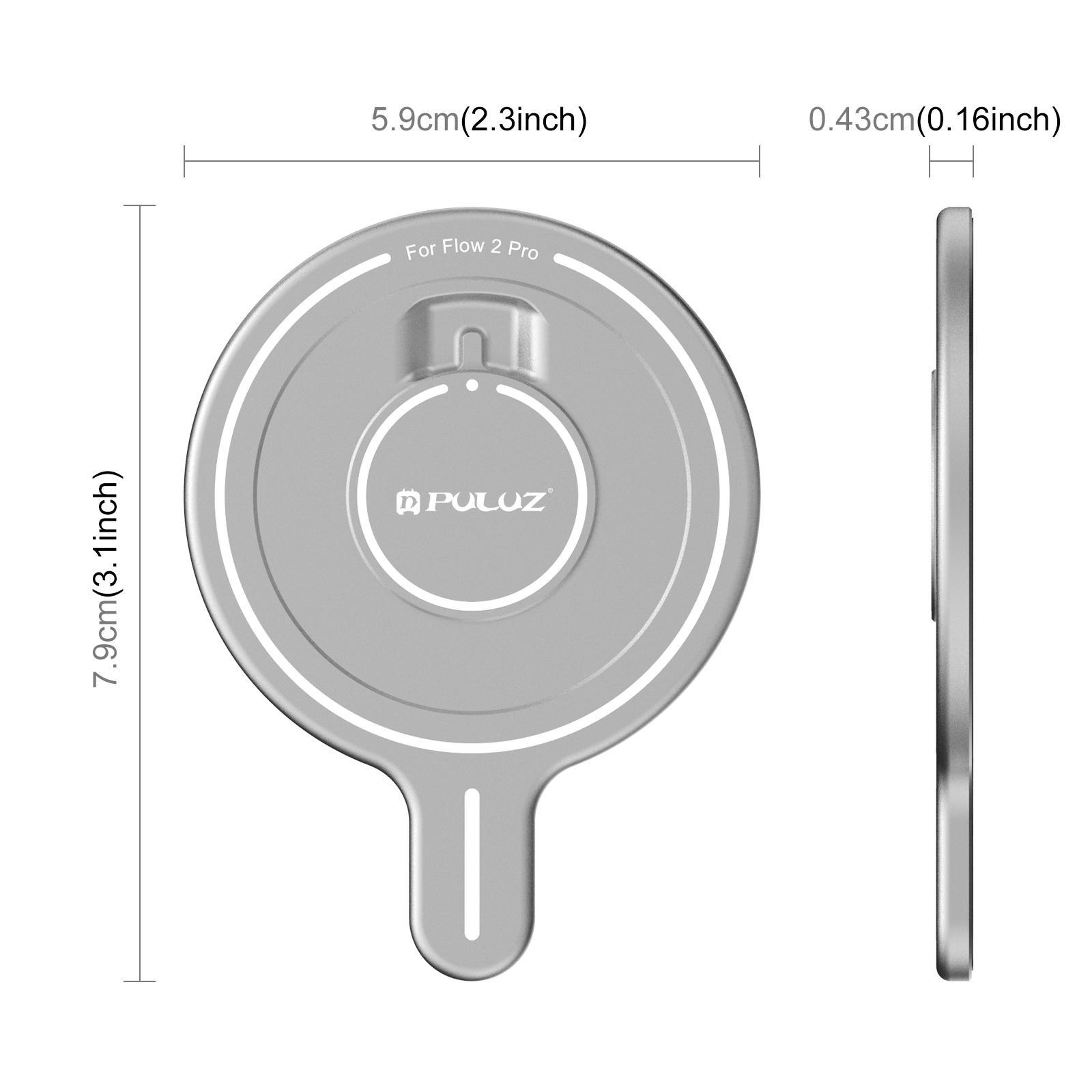 PULUZ Magnetic Phone Mount Adapter for Insta360 Flow 2 Pro & MagSafe Phones – view 2