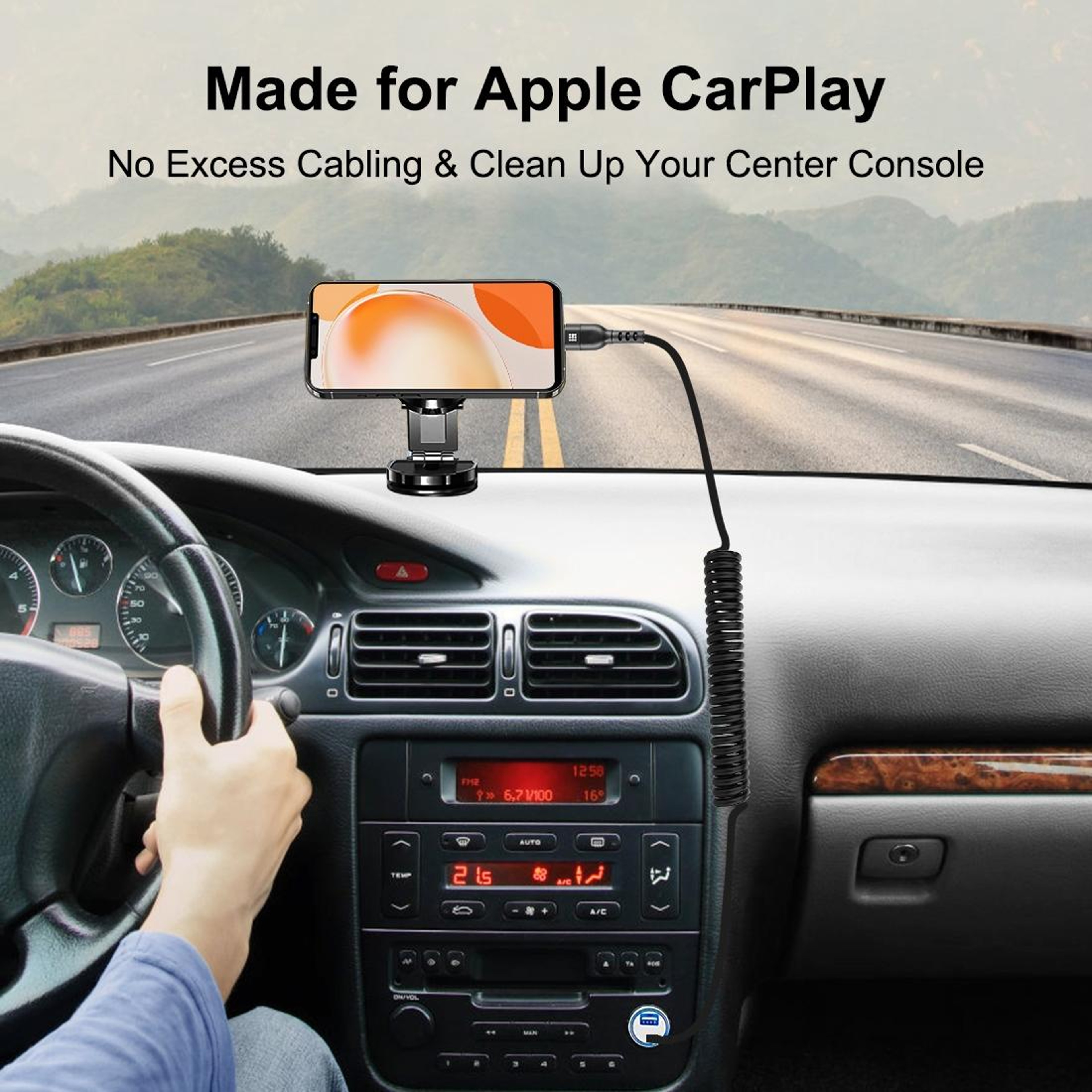 HAWEEL Retractable Coiled USBC To USBC PD Fast Charging Cable 7