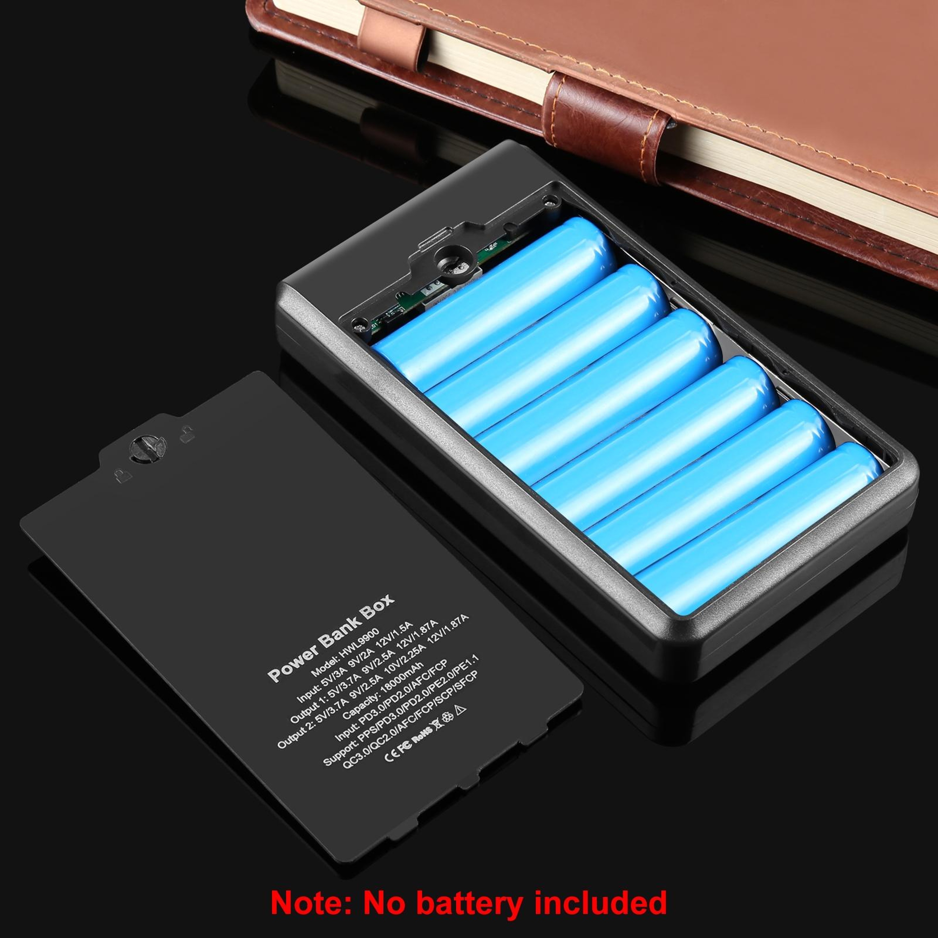 HAWEEL DIY Fast Charging Power Bank Case With Display DIY 18650 Power Bank Kit 4