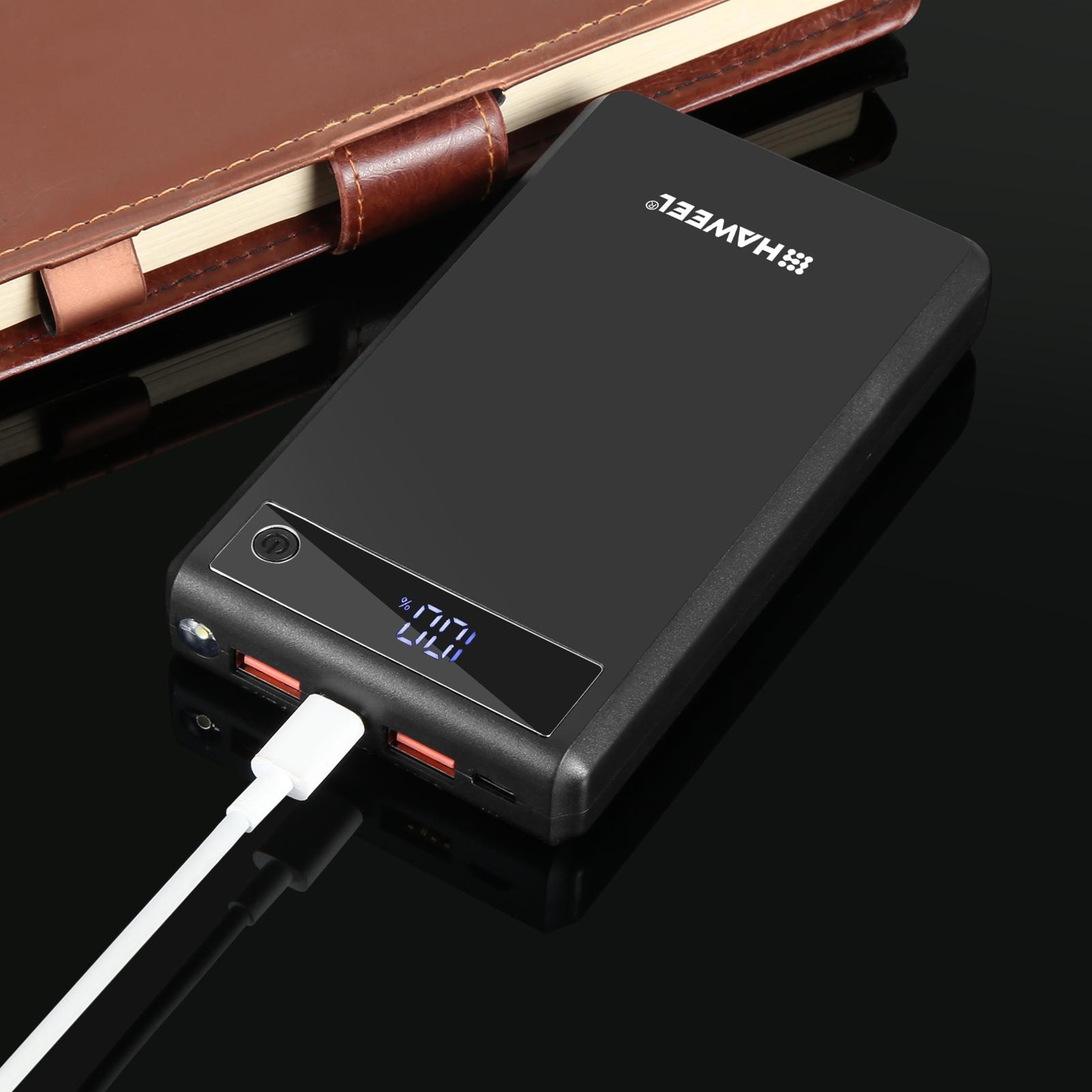 HAWEEL DIY Fast Charging Power Bank Case With Display DIY 18650 Power Bank Kit 0