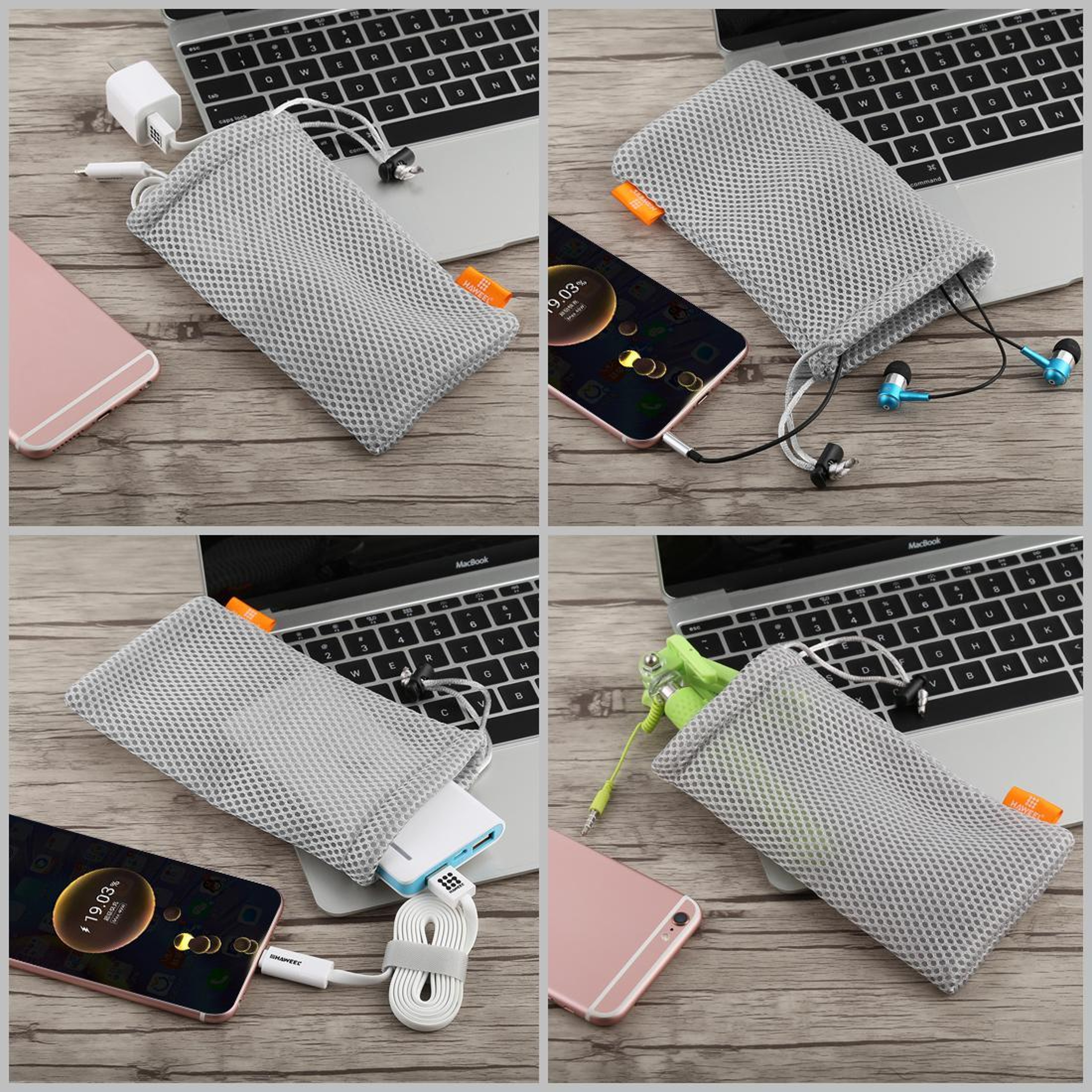 HAWEEL Travel Electronics Organizer Pouch For Phone Power Bank  Accessories 7