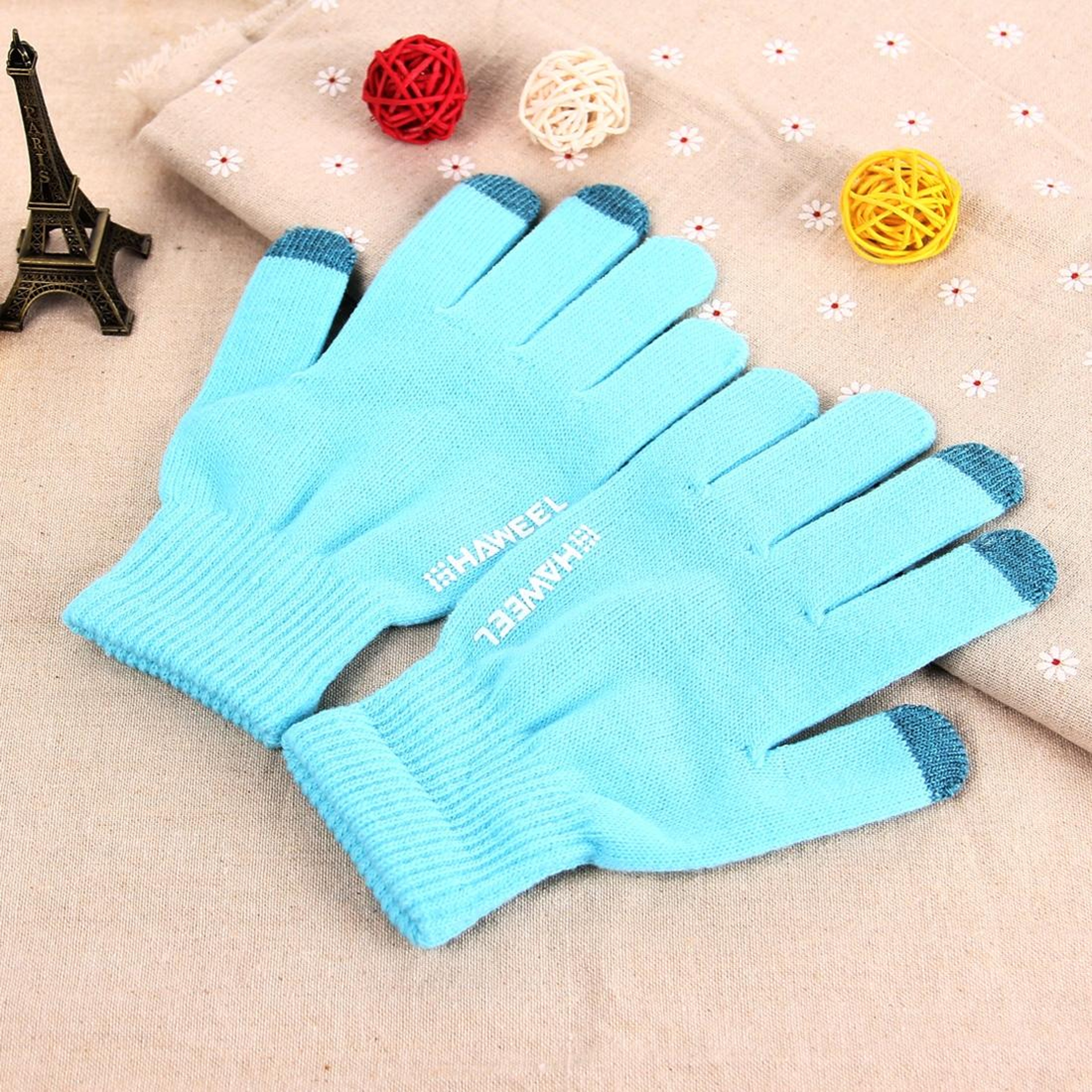 HAWEEL Finger Touch Screen Gloves Men Winter Warm Knitted Conductive Gloves 1