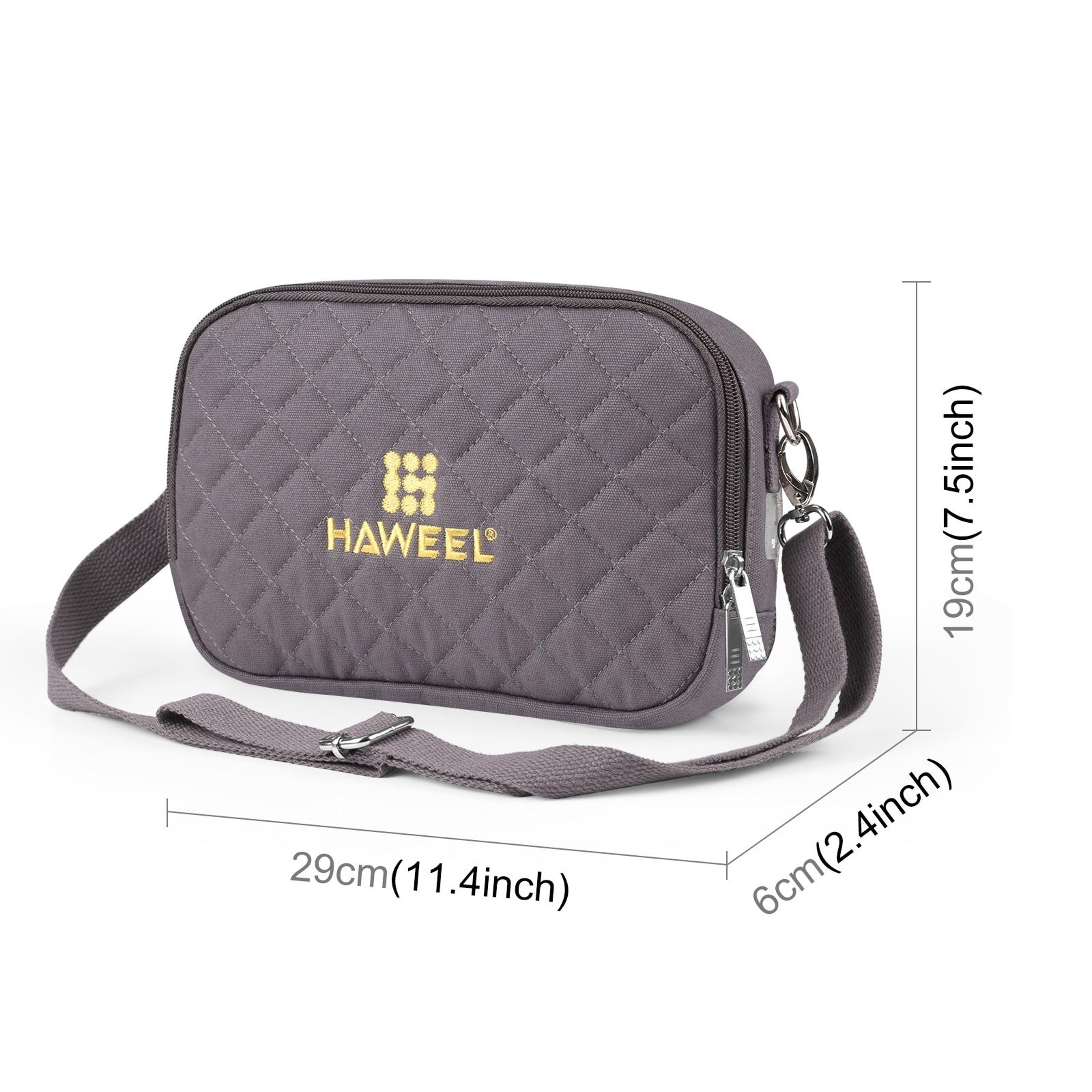HAWEEL Messenger Shoulder Small Bag Digital Tablet Phone Warmer Storage Bag With Hand WarmerGrey 1