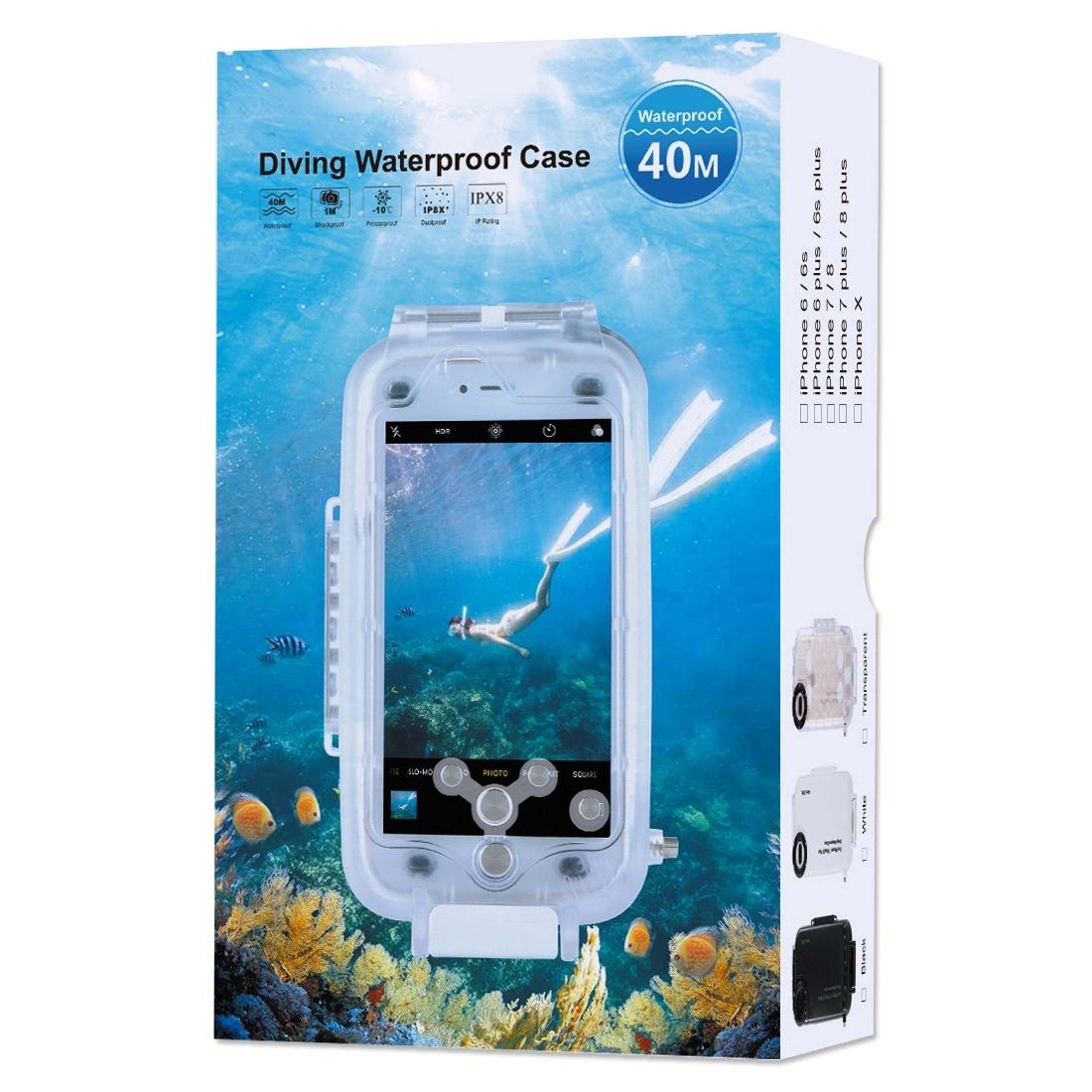HAWEEL 40m Waterproof Underwater Diving Case for iPhone X/XS Photo & Video Housing – view 14