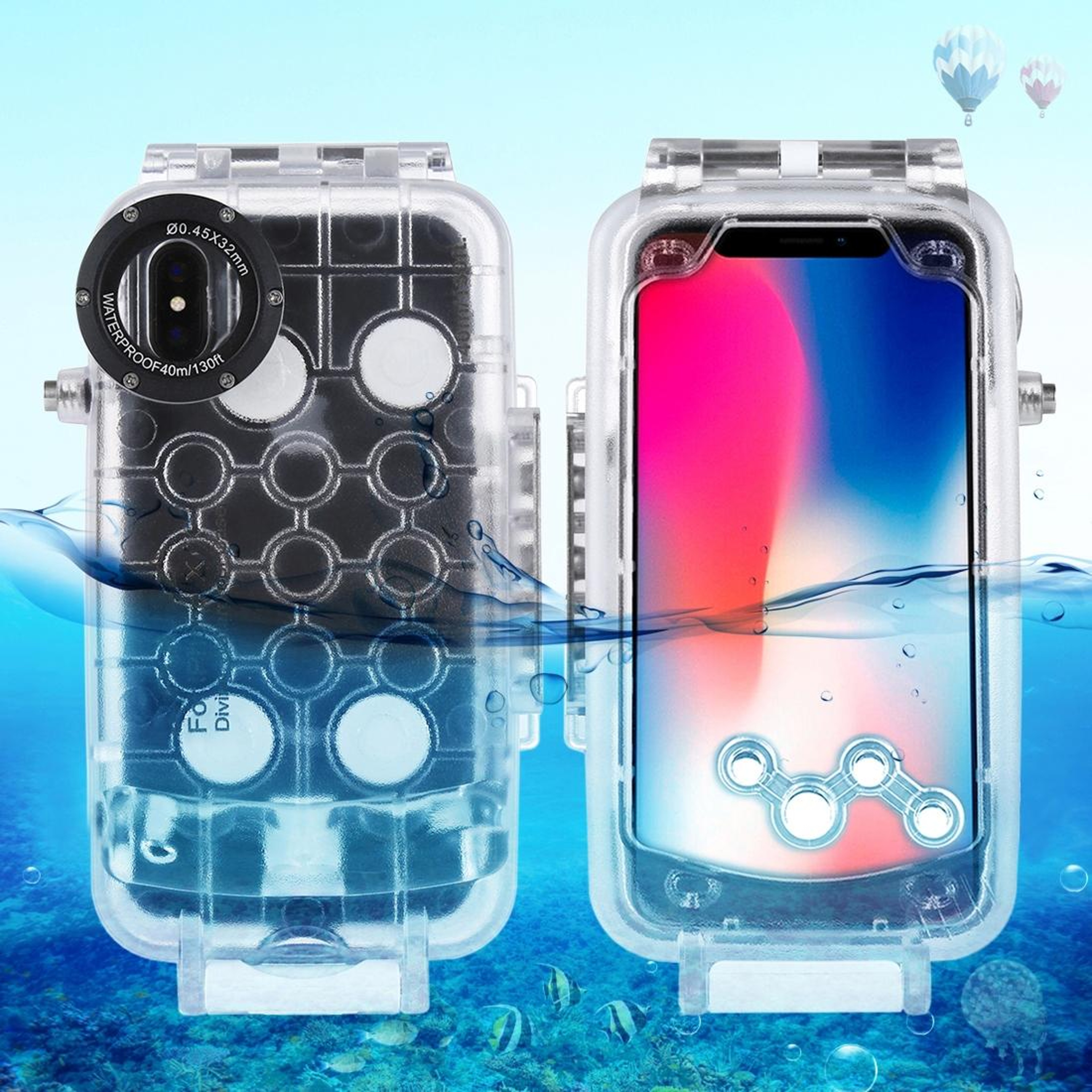 HAWEEL 40m Waterproof Underwater Diving Case for iPhone X/XS Photo & Video Housing – view 18