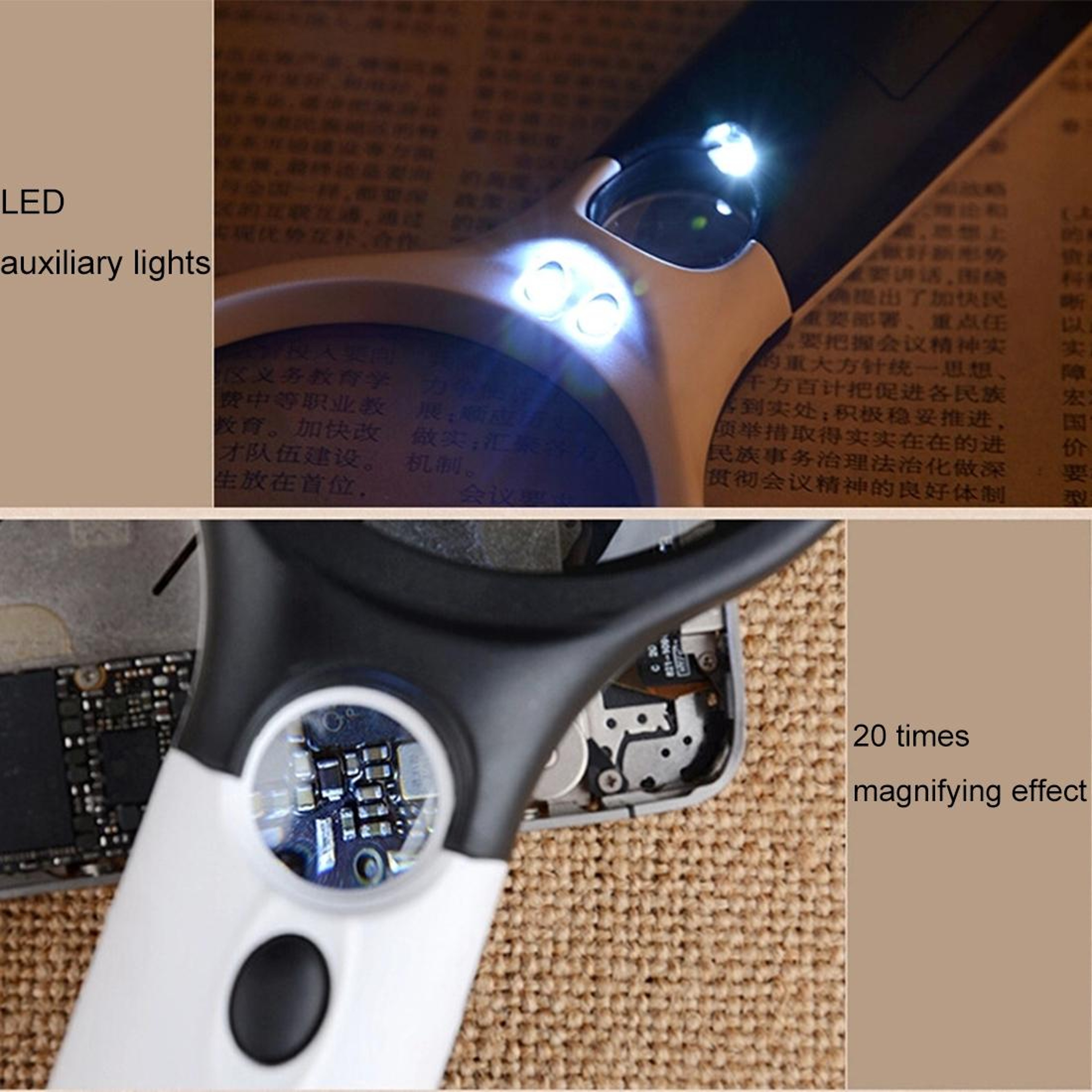 LED Reading Magnifier Glass For Seniors Hobbyists  Precision Work 4