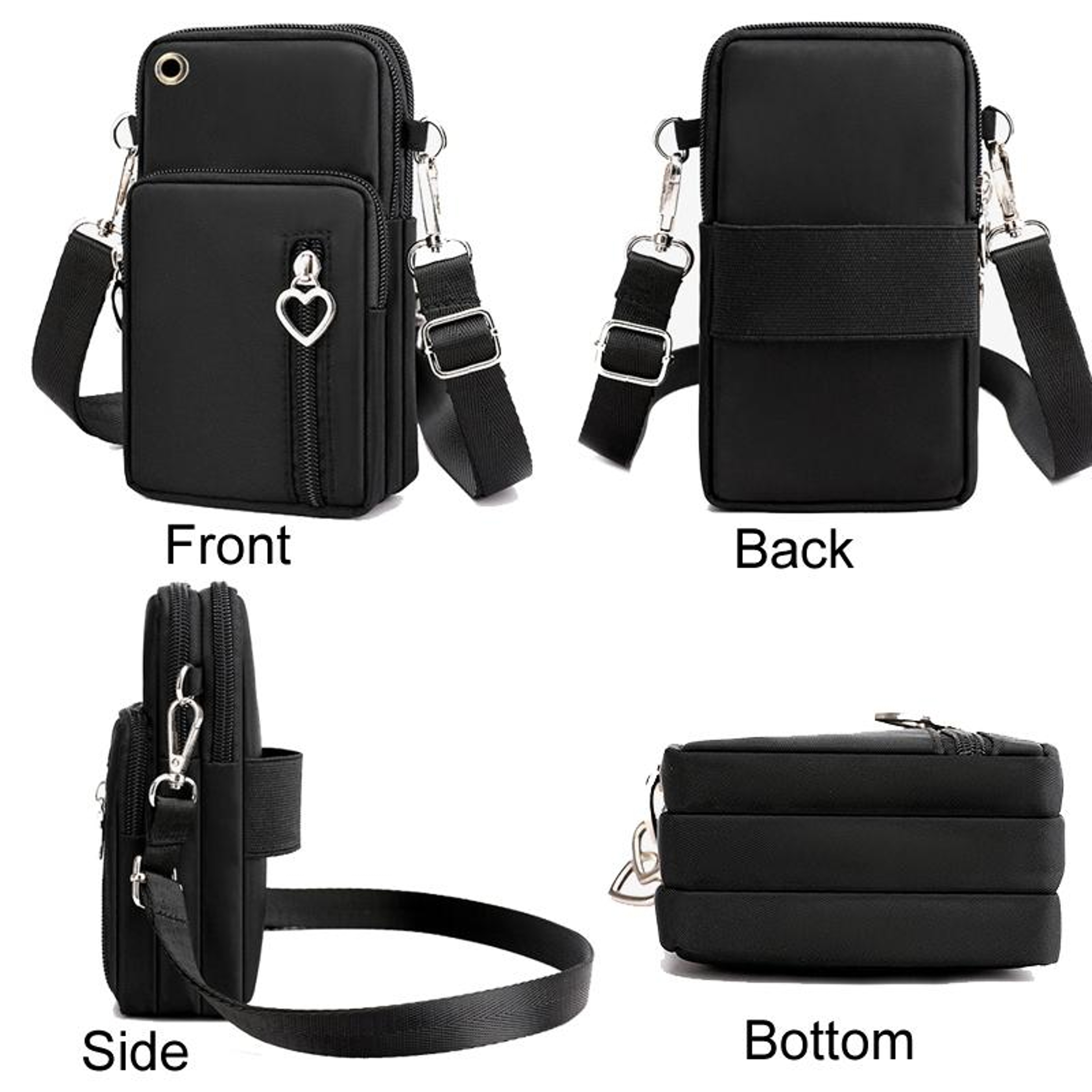 Women Crossbody Phone Wallet Bag With Arm Band RFID Travel Wrist Pouch 3