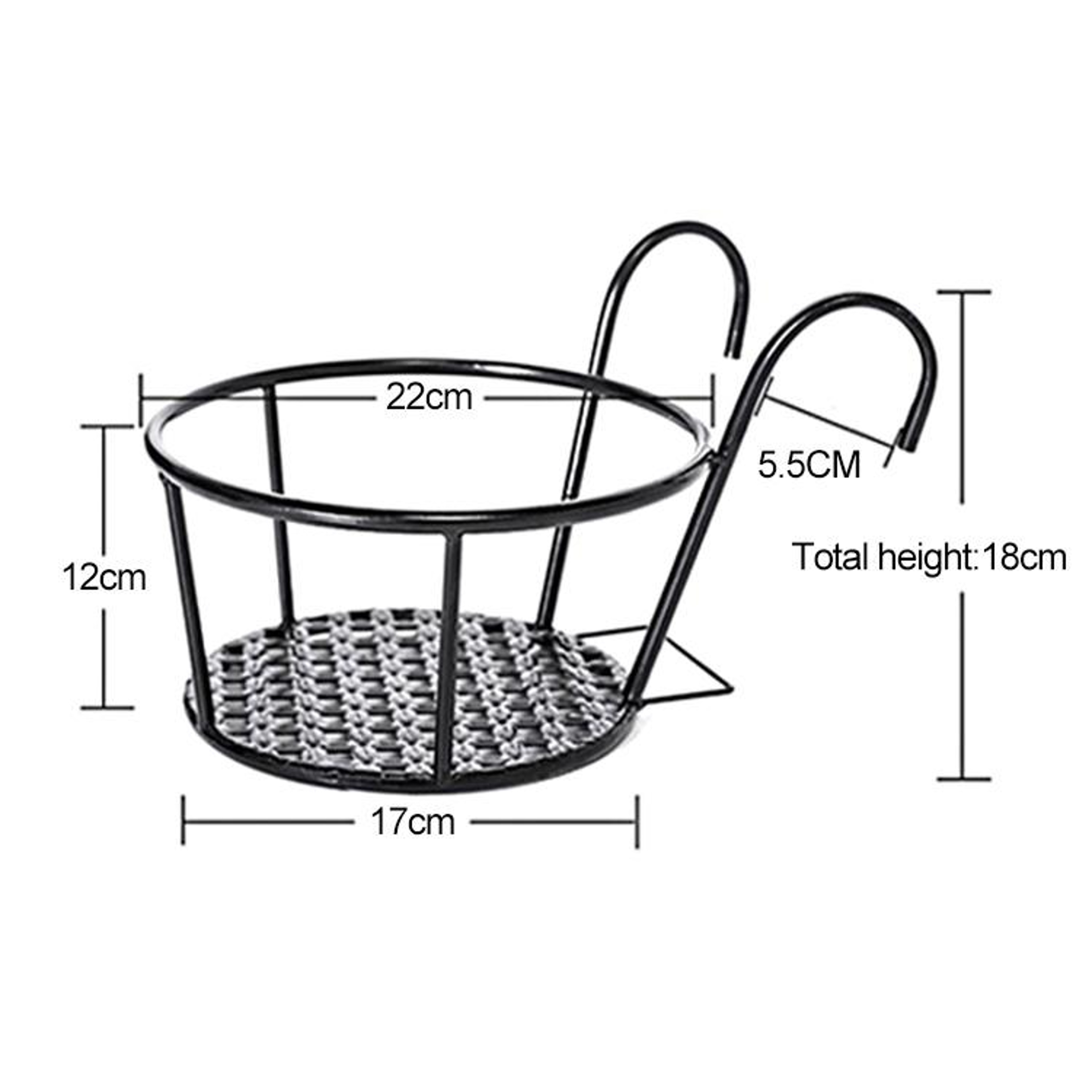 Balcony Hanging Flower Pot Rack Iron Railing Planter Shelf for Outdoor Garden Decor – view 4