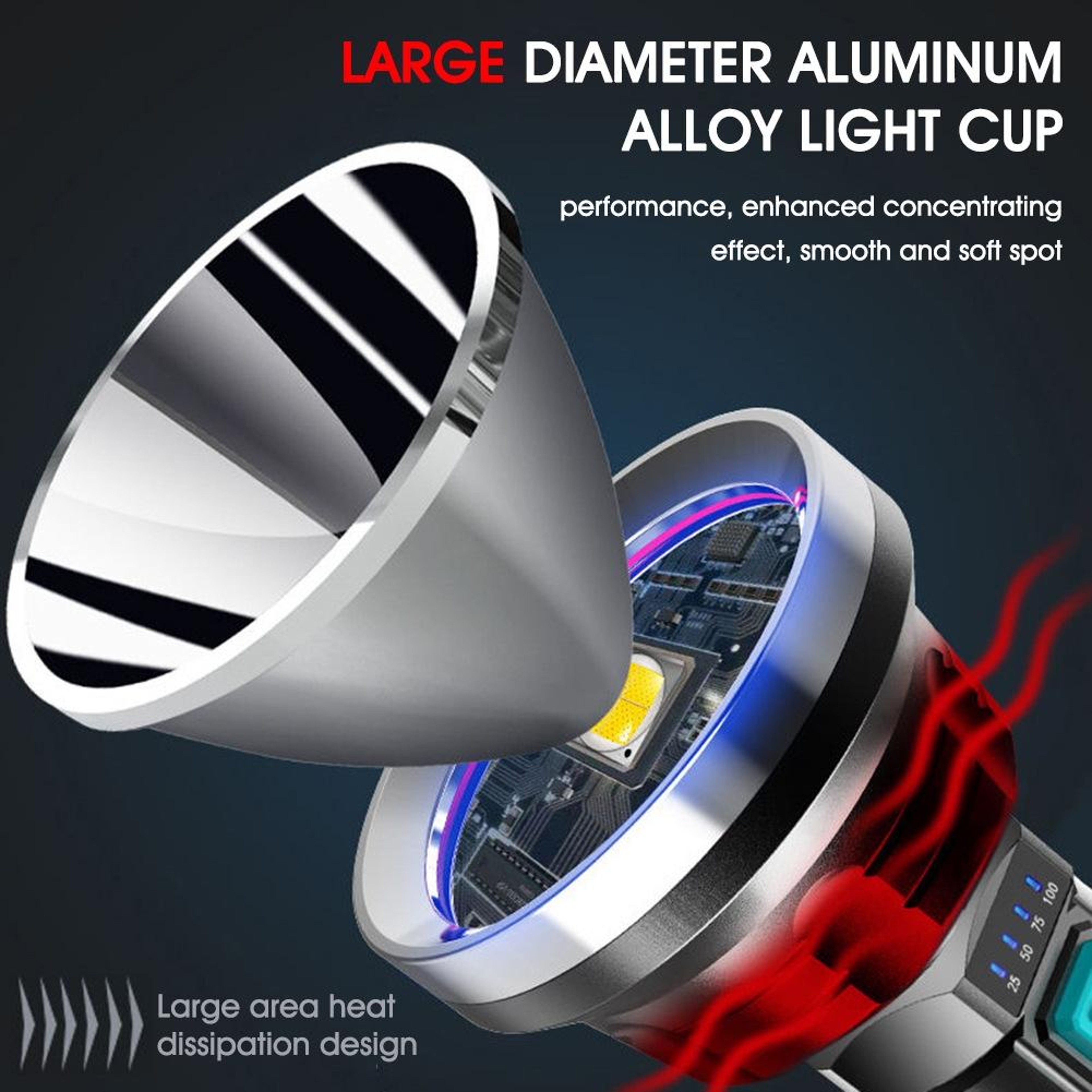 USB Rechargeable LED Super Bright Long Range Flashlight Waterproof Outdoor Torch – view 10