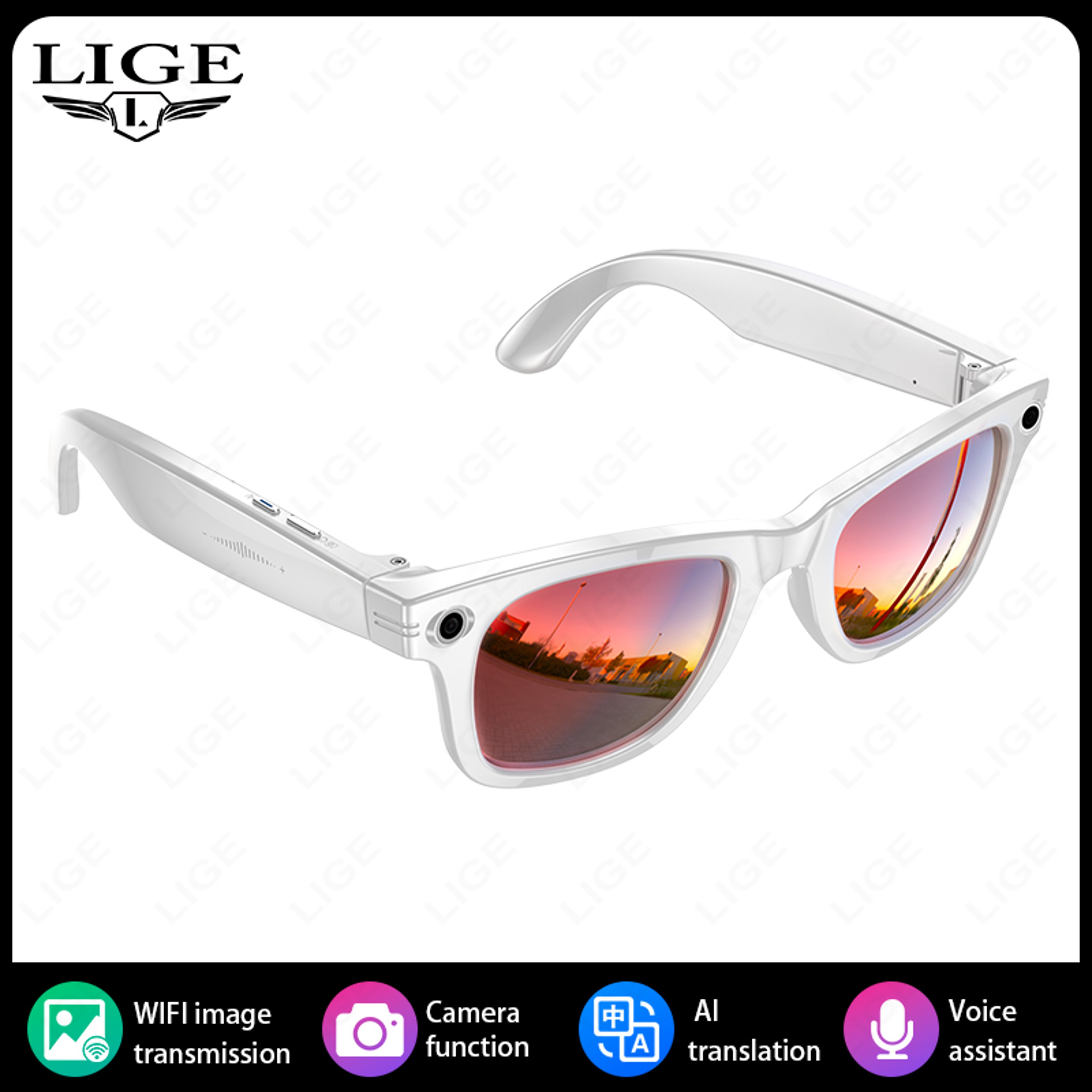 Upgrade Smart Glasses With Camera Video Recording, AI Photo Recognition, Bluetooth Call Translation & Smart Voice – view 9