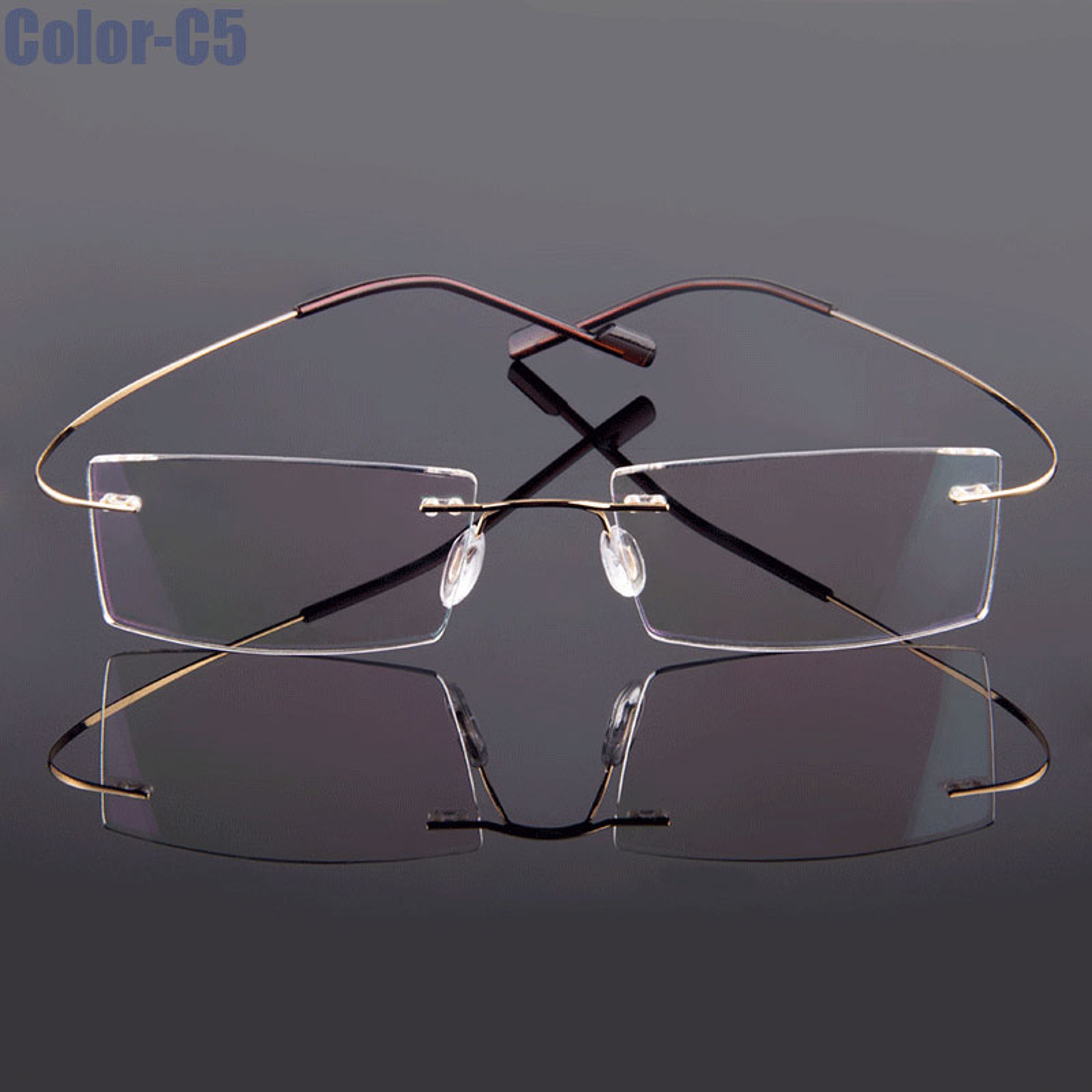 Ultralight Gmei Optical Fashion Rimless Glasses Frame Memory Alloy Eyeglasses Prescription Flexible Frames – view 11